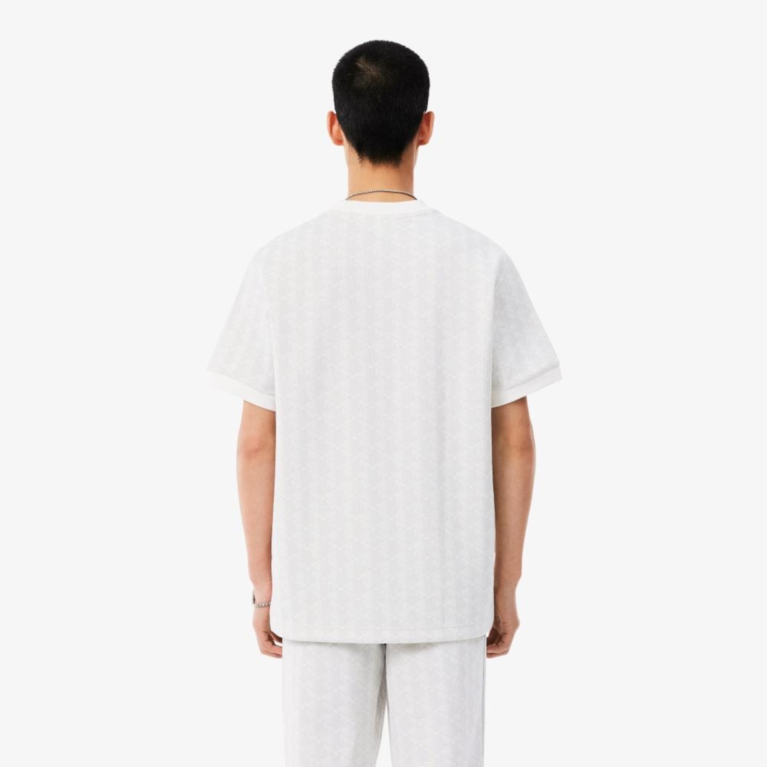 Camiseta Jacquard com Monograma Lacoste Masculina - Foto 4