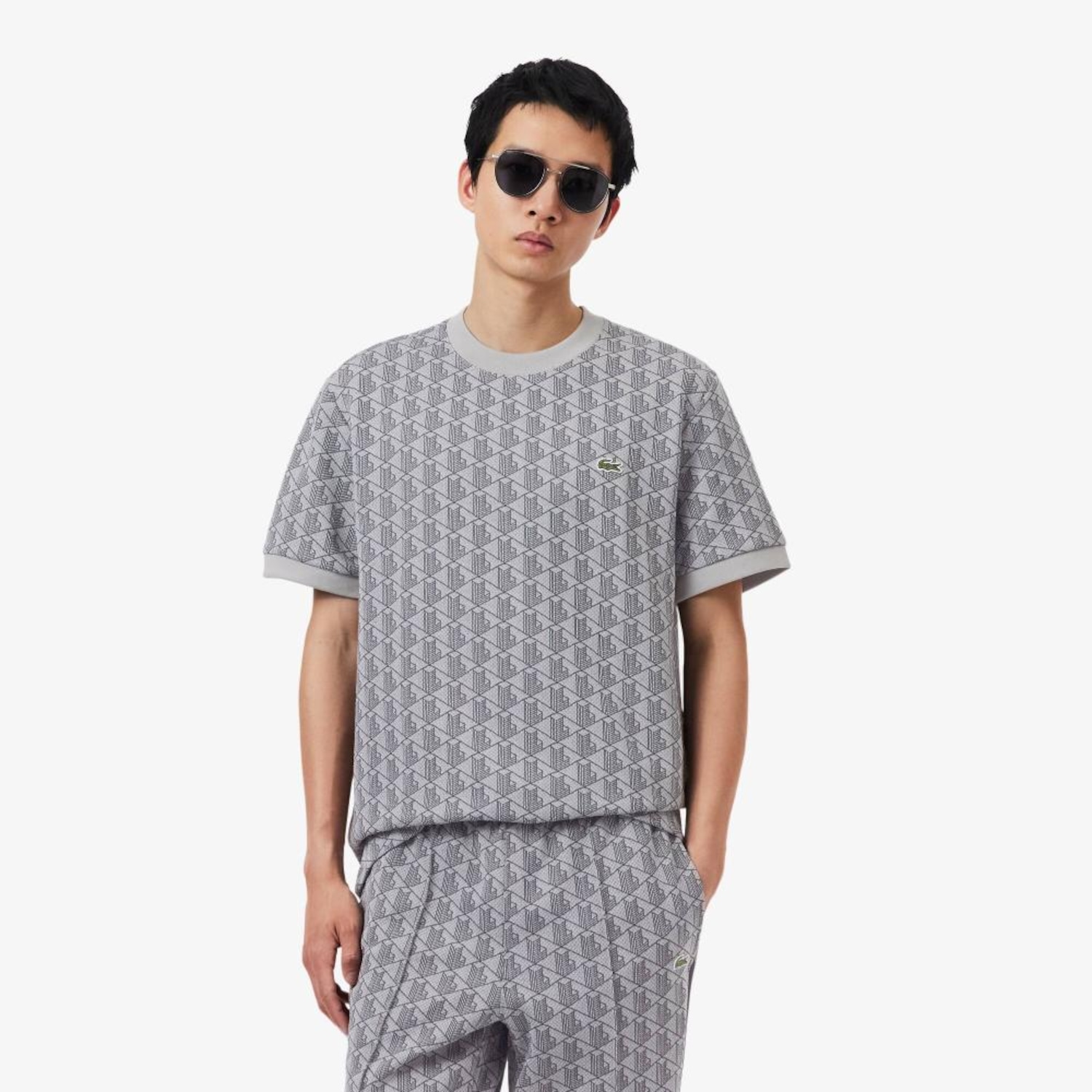 Camiseta Jacquard com Monograma Lacoste Masculina - Foto 2