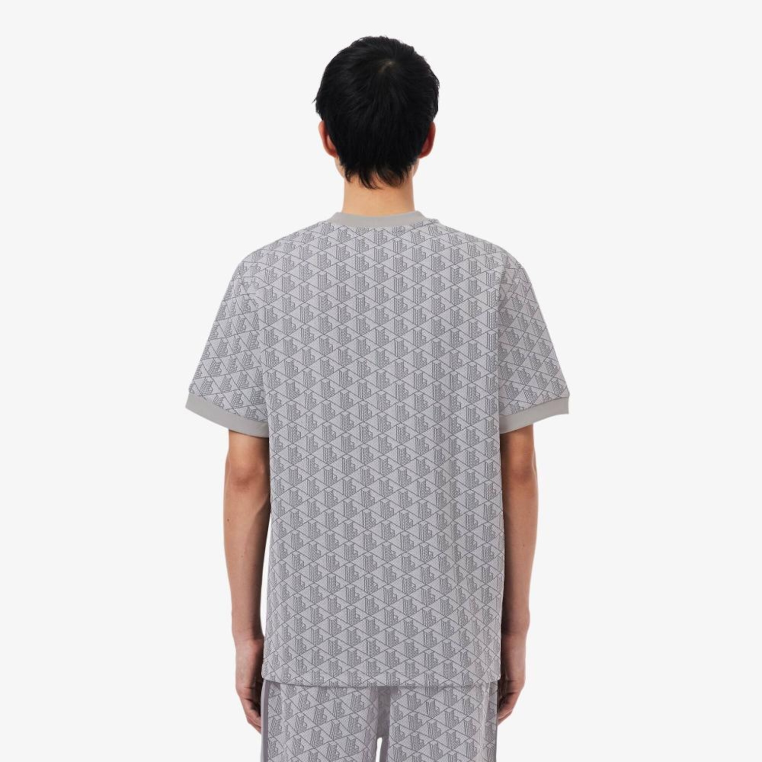 Camiseta Jacquard com Monograma Lacoste Masculina - Foto 4