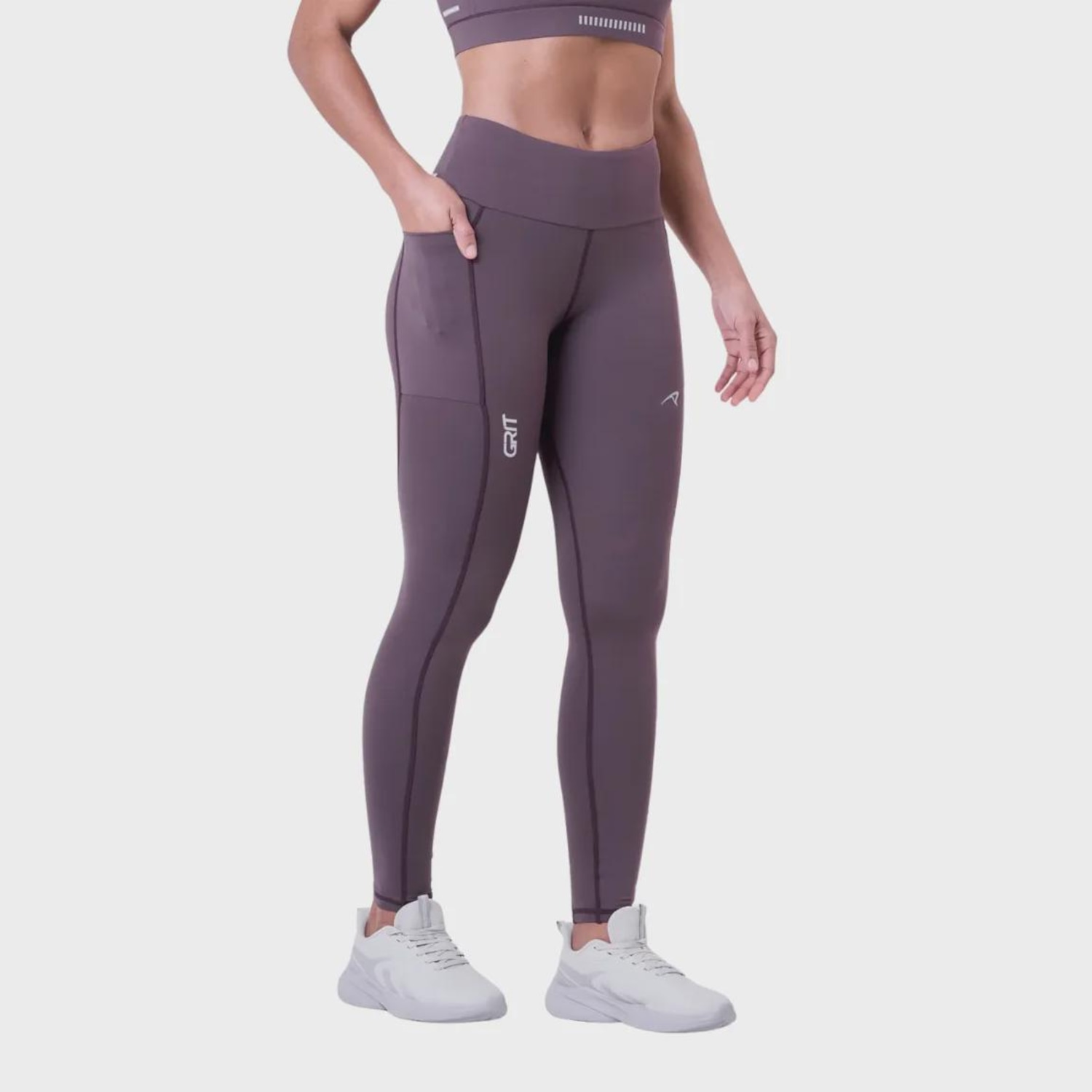 Calça Legging Authen Grit Bossa 3 Bolsos - Feminino - Foto 1