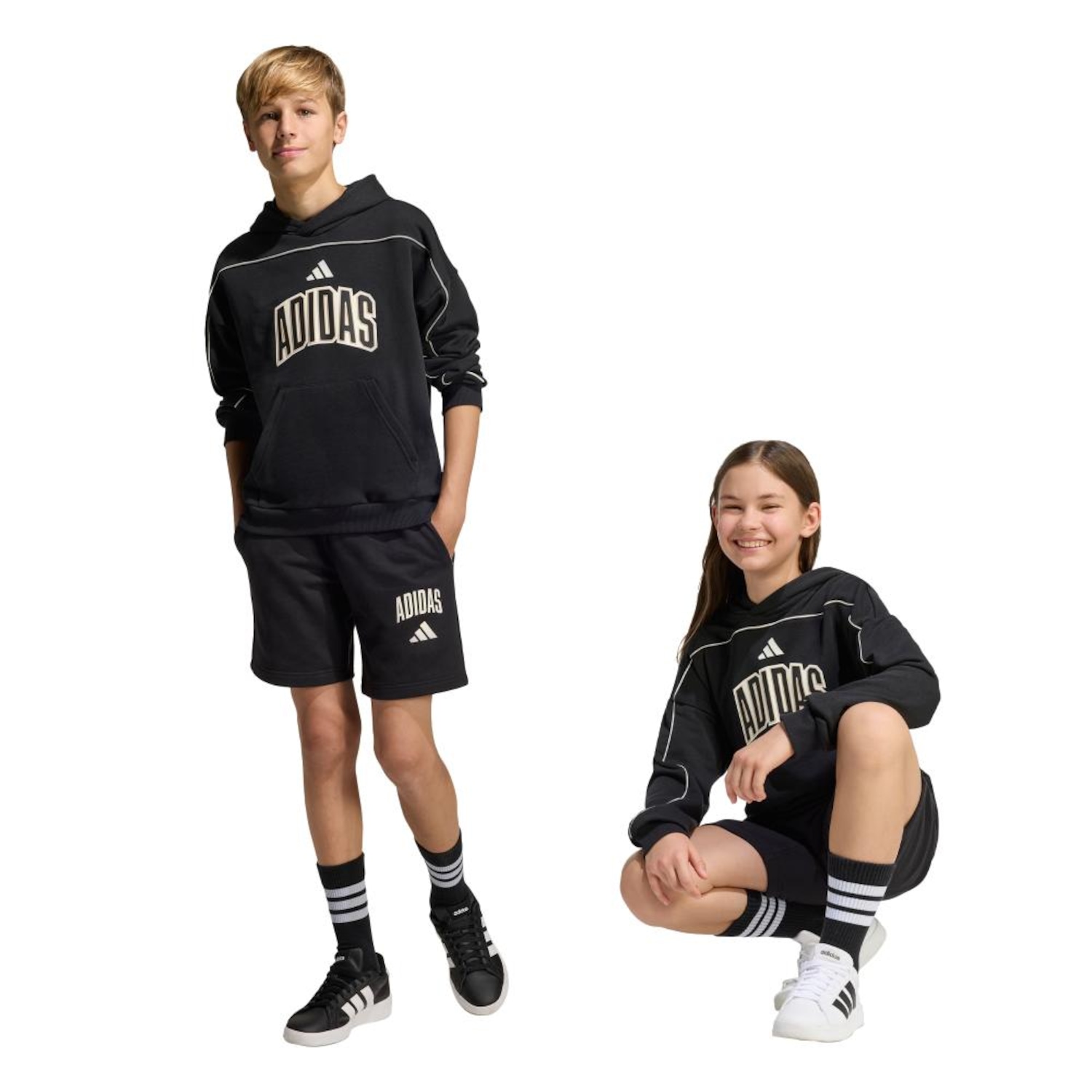 Short Adidas Seasonals Collegiate Typography Infantil - Foto 1