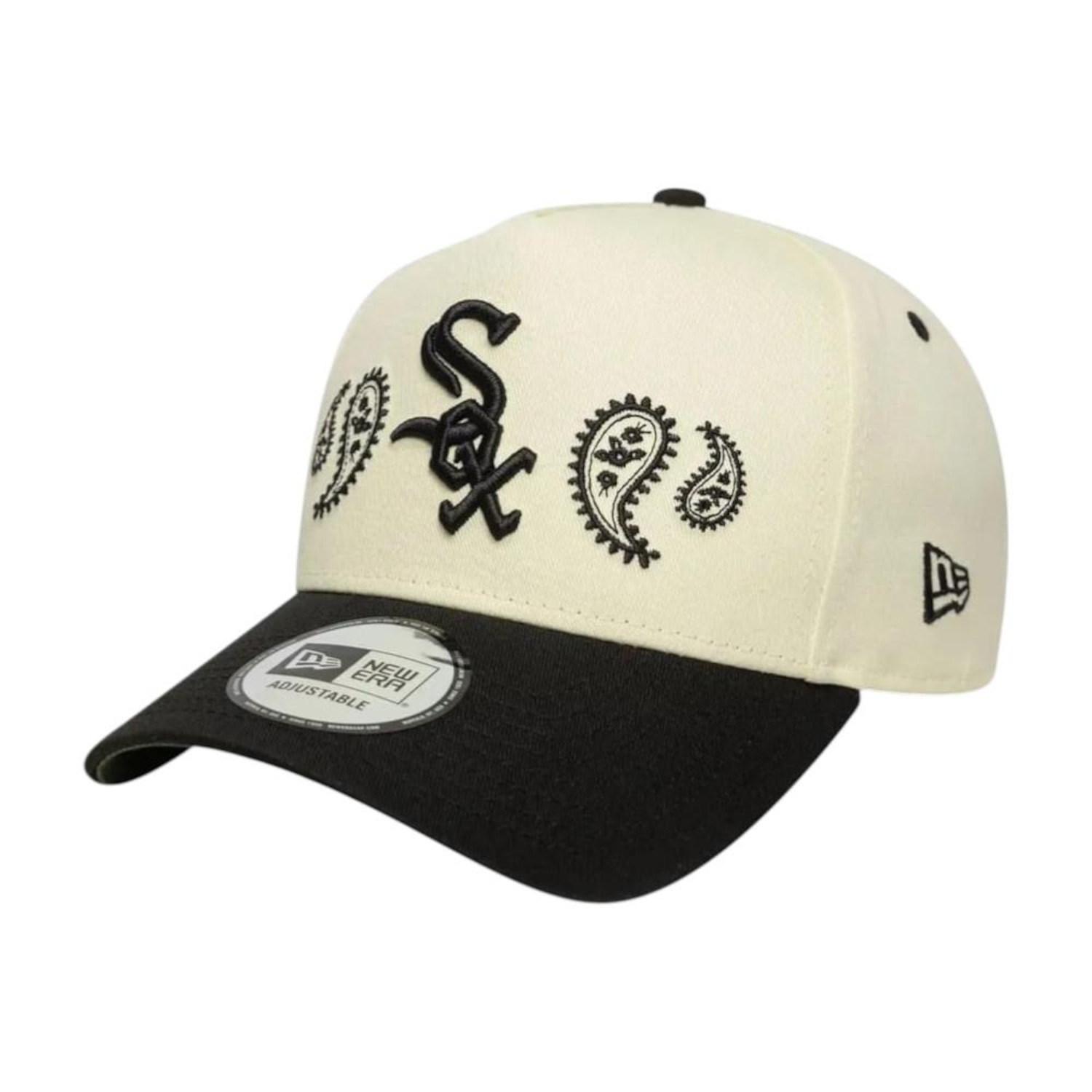 Boné Masculino New Era 940EF Paisley Chicago White Sox Aba Curva - Foto 1