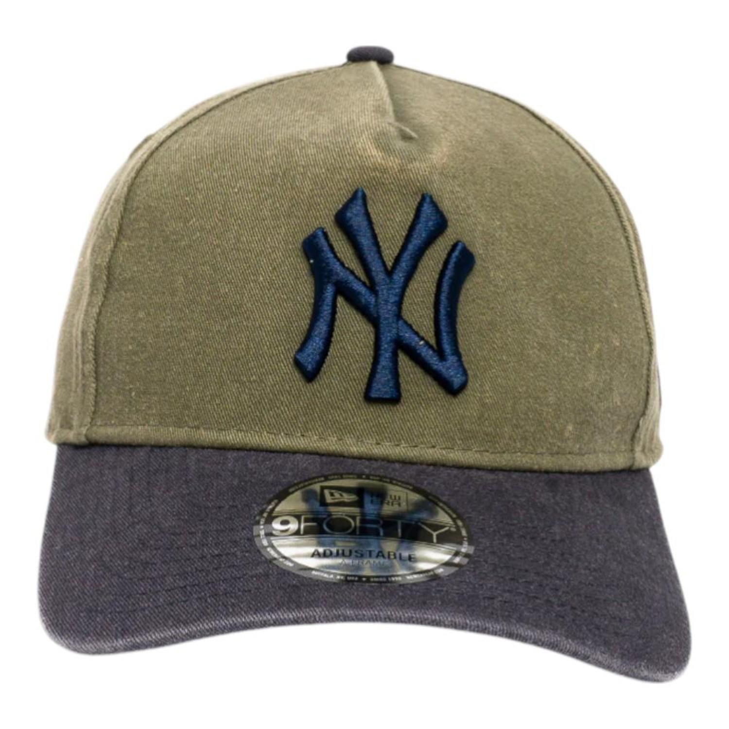 Boné Masculino New Era 940 A-Frame New York Yankees New Olive Aba Curva - Foto 1