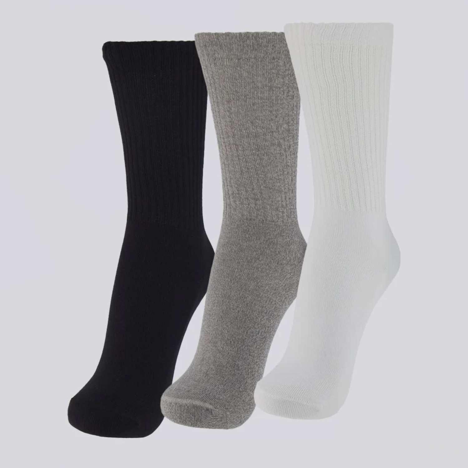 Kit 3 Pares de Meia Cano Longo Lupo Sport Walk Masculino - Foto 1