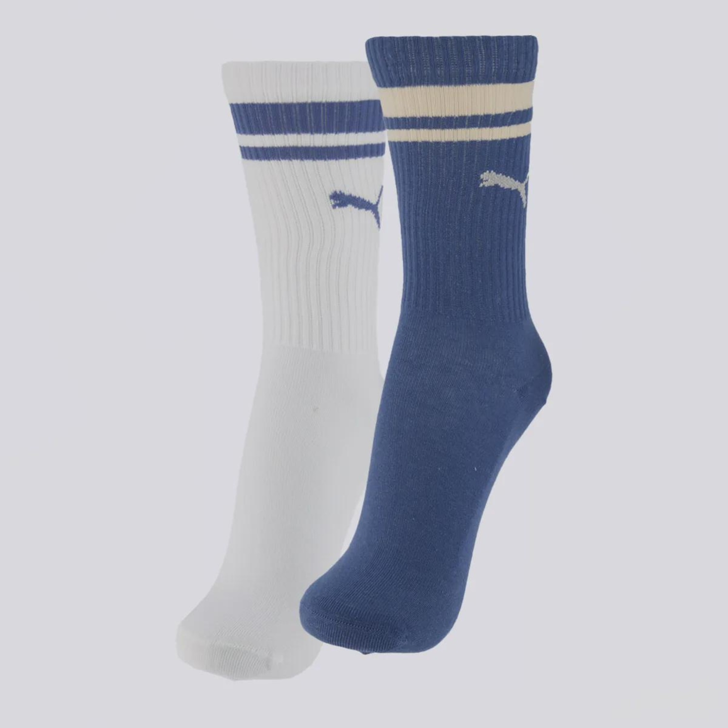 Kit 2 Pares de Meia Cano Longo Puma Masculino - Foto 1