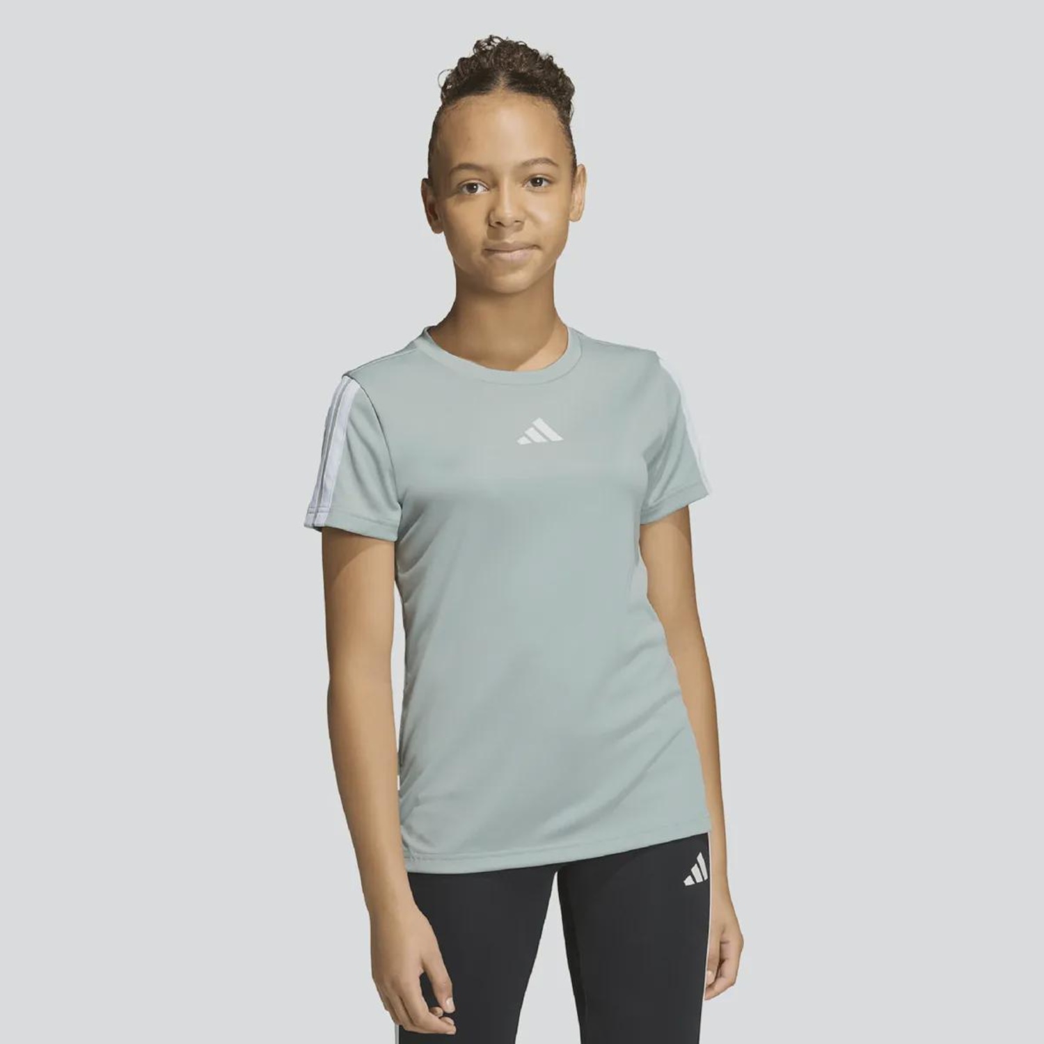 Camiseta Infantil adidas 3 Stripes Logo - Foto 1