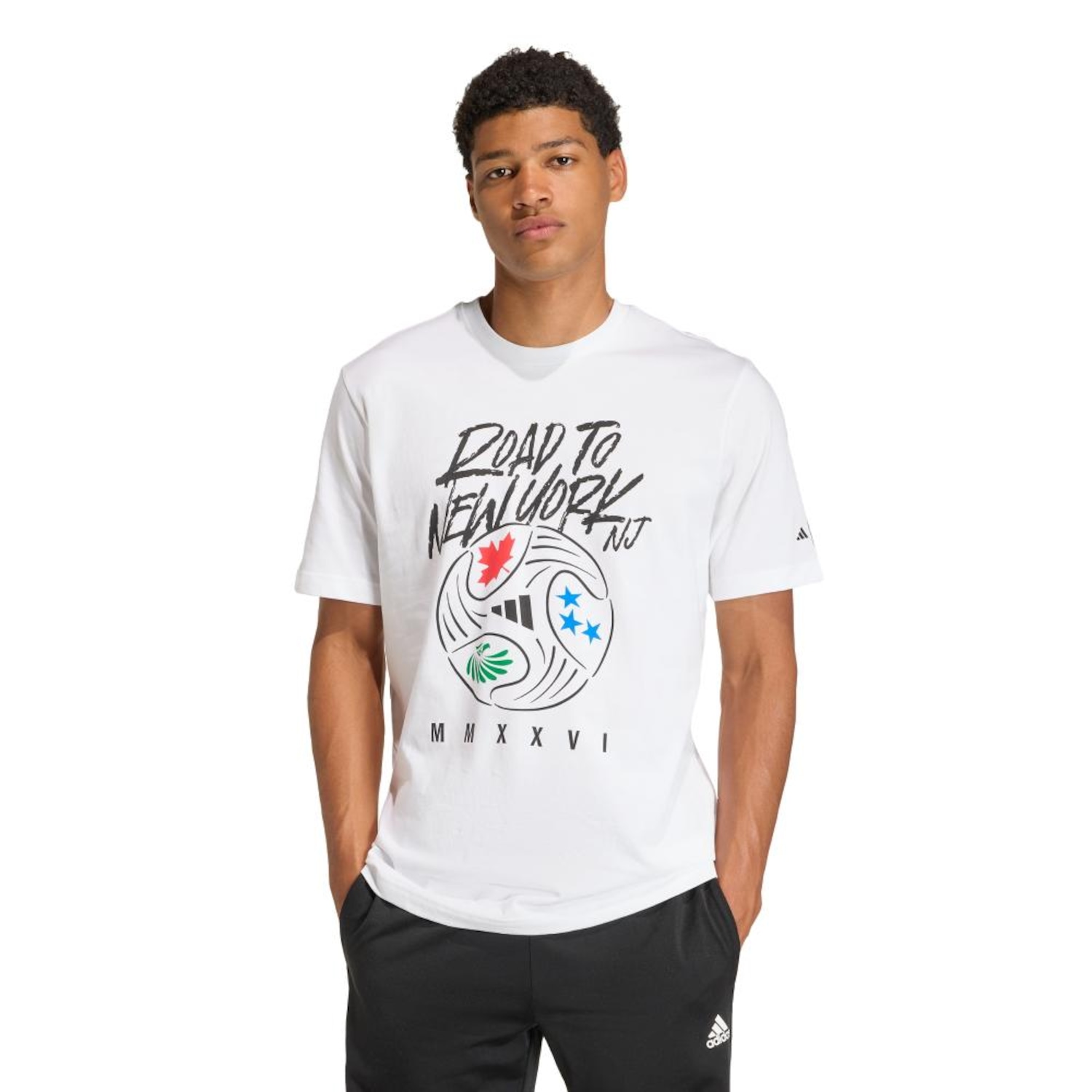 Camiseta adidas FIFA WC Road to NY NJ Masculina - Foto 1