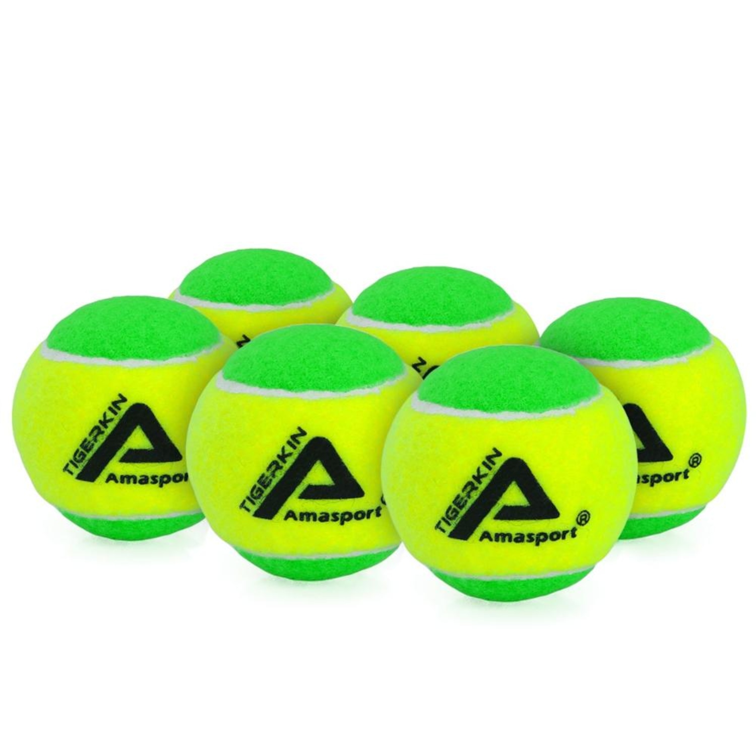 Bola de Tênis Ama Sport Stage 1 Tigerkin Pack 6 Bolas - Foto 1