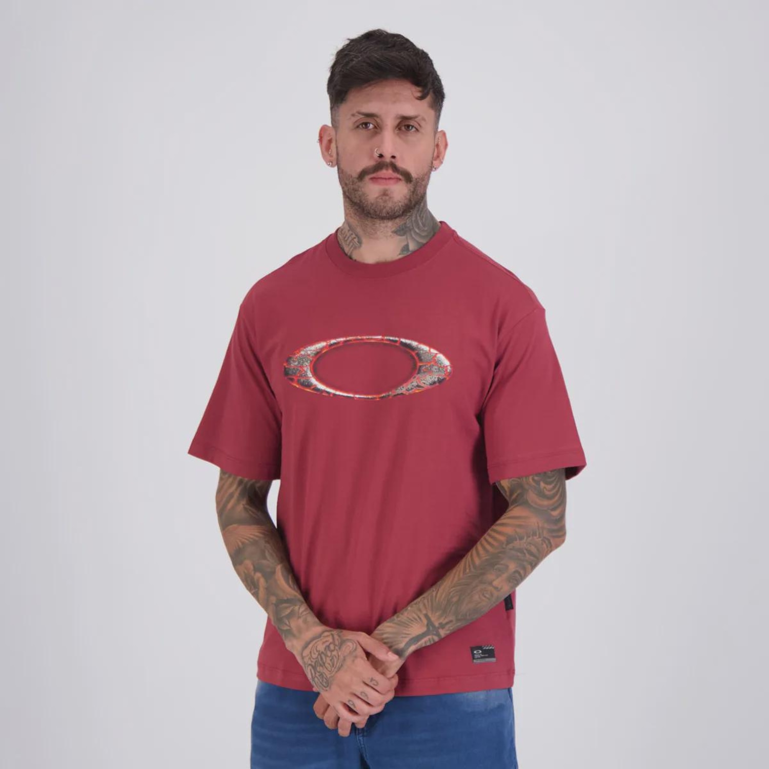 Camiseta Masculina Ellipse Magma SS Oakley - Foto 3