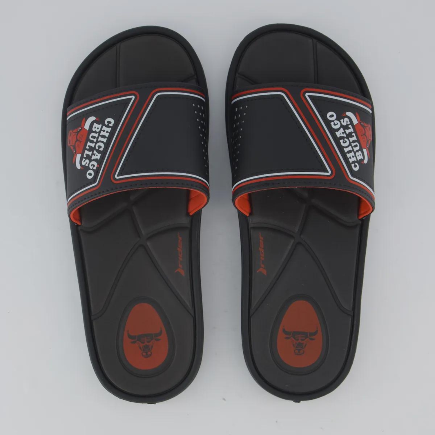 Chinelo Rider Slide Pump NBA Chicago Bulls III Masculino - Foto 1