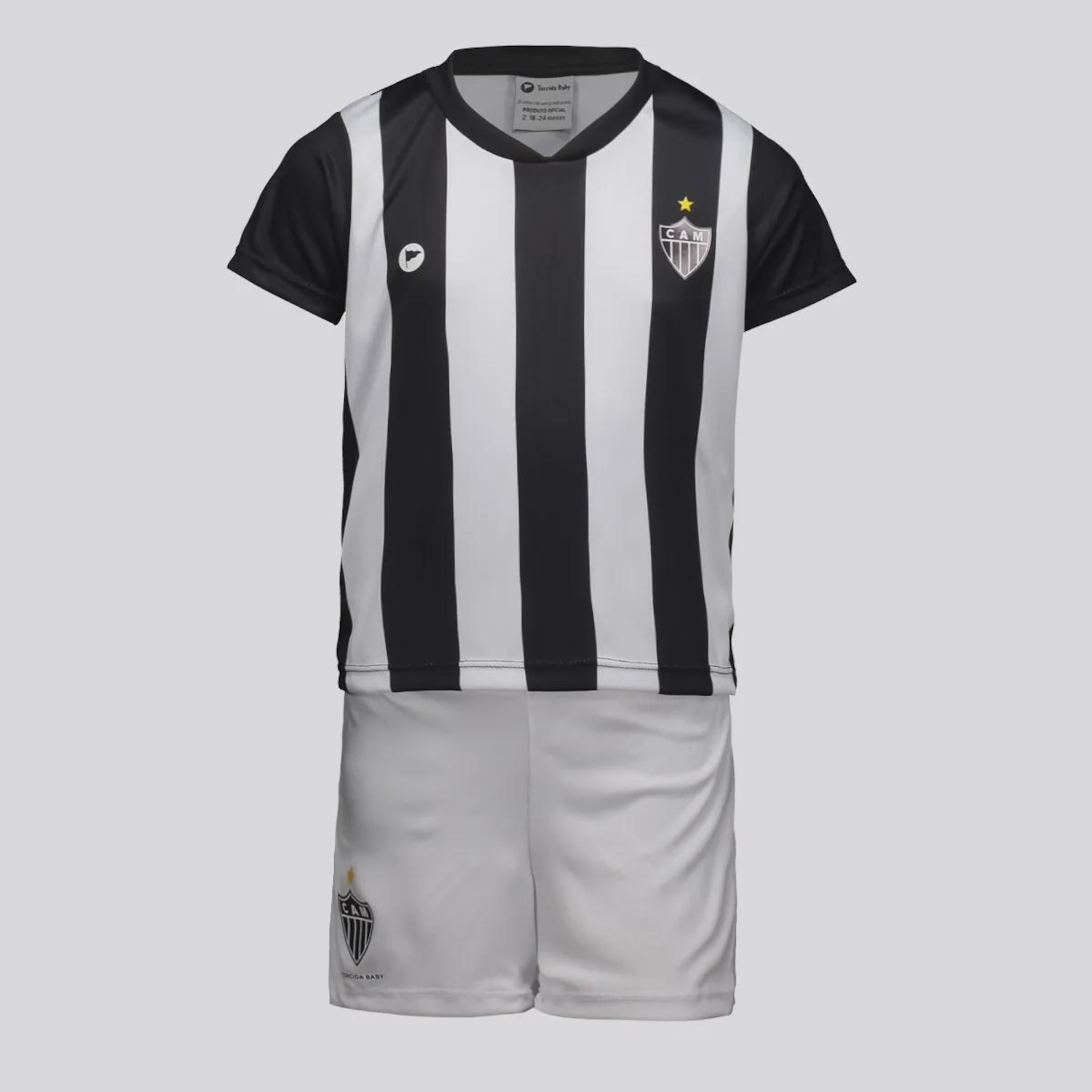 Kit Do Atlético Mineiro Baby com Bordado FutFanatics Infantil - Foto 1