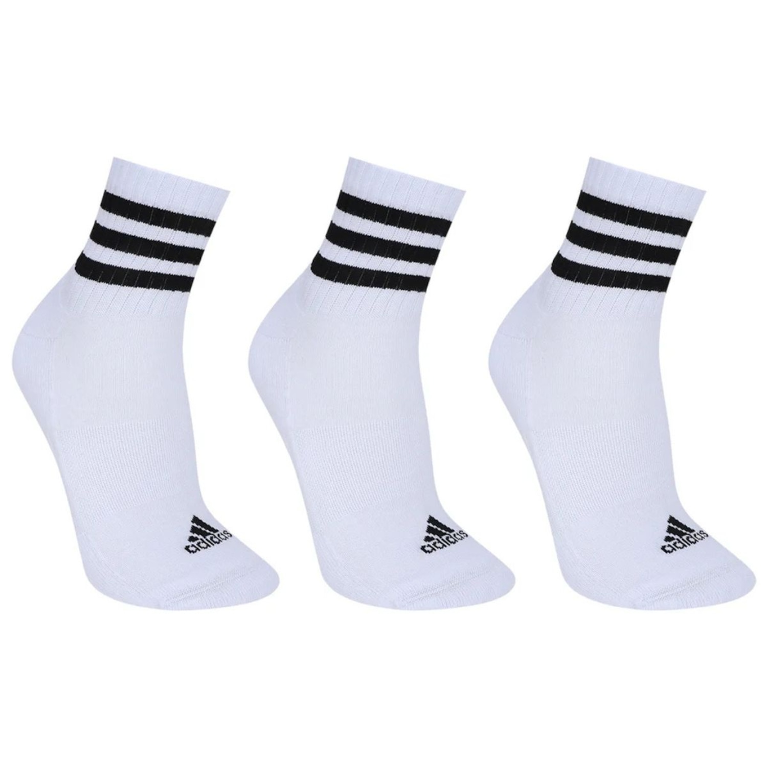 Kits de Meias adidas Cano Médio Com 3 Pares - Foto 1