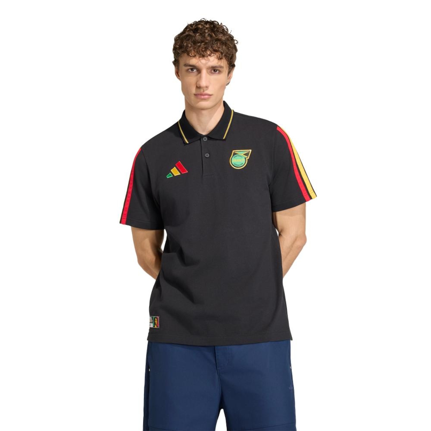 Camisa Polo Adidas Jamaica x Bob Marley DNA Masculina - Foto 1