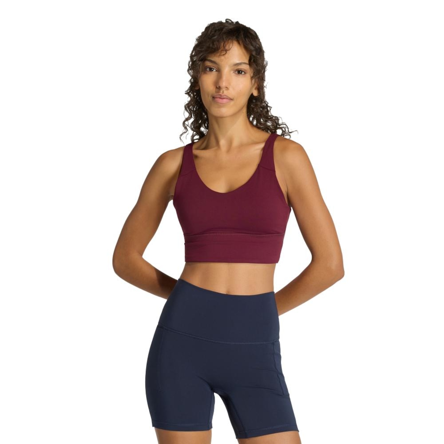 Top Adidas Suporte Leve Três Listras Studio All Me Feminino - Foto 1