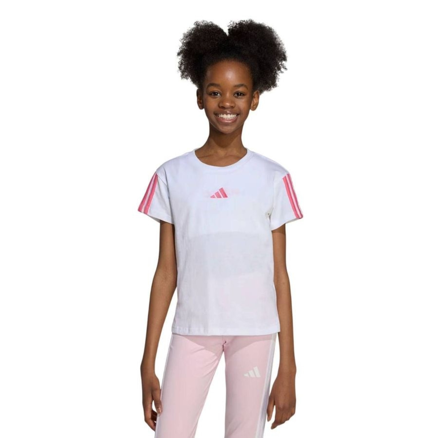 Camiseta Adidas Essentials 3 Stripes Infantil - Foto 1