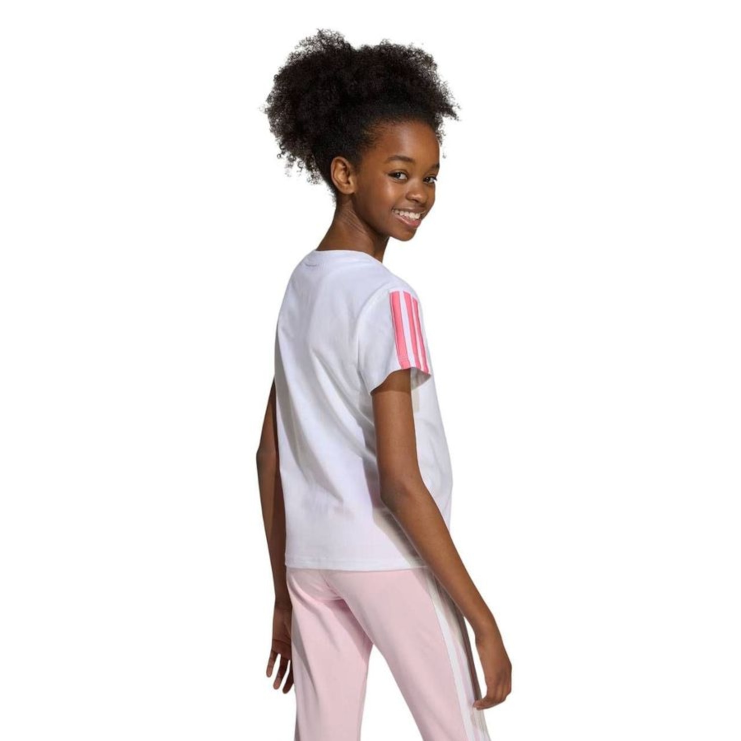Camiseta Adidas Essentials 3 Stripes Infantil - Foto 2
