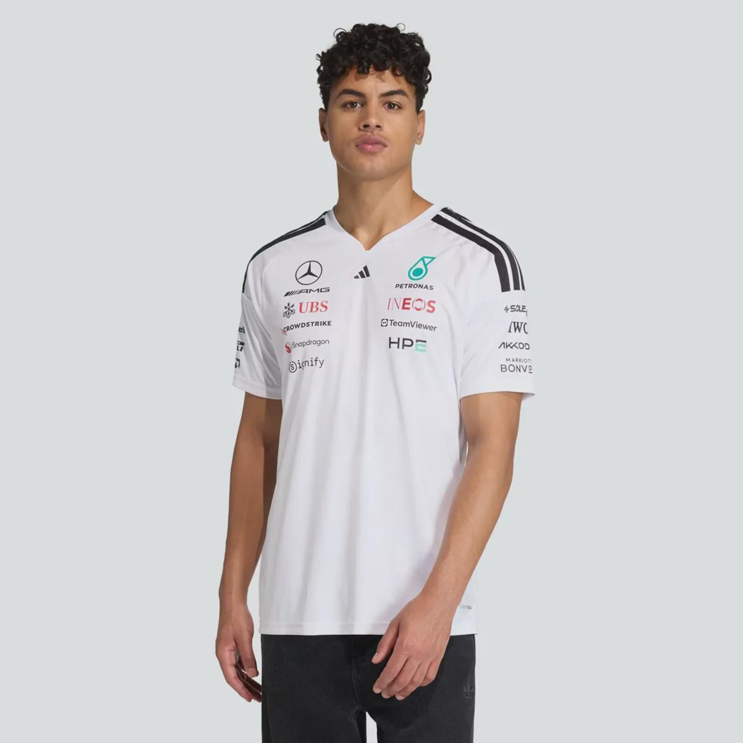 Camiseta Masculina Mercedes AMG Petronas Logo Driver adidas - Foto 1