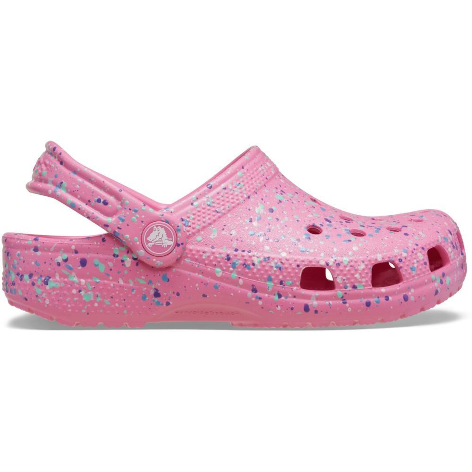 Sandália Crocs Classic Paint Splatter Clog T - Infantil - Foto 1