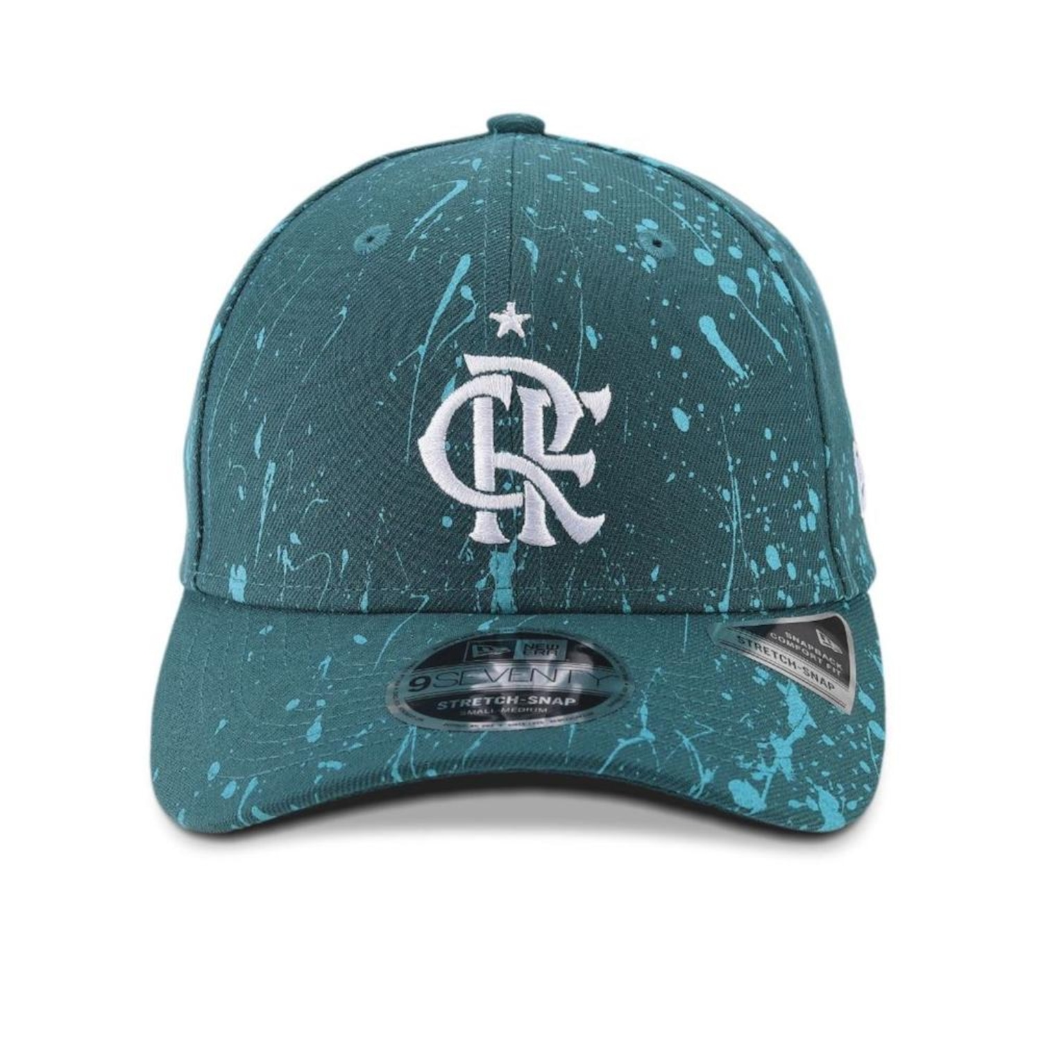 Boné Unissex do Flamengo New Era 9SEVENTY STRETCH SNAP Paint Aba Curva - Foto 2