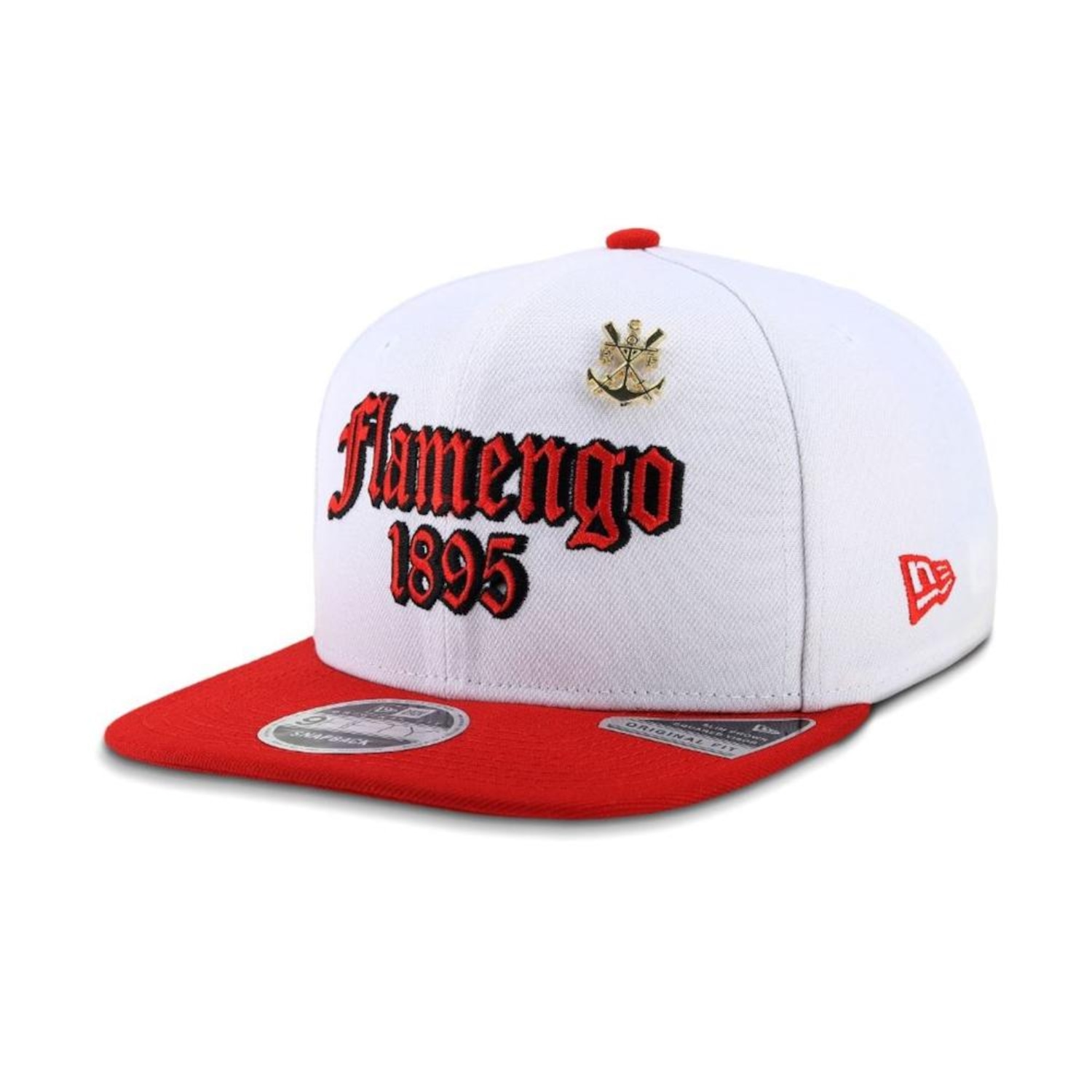 Boné Unissex do Flamengo New Era 9FIFTY Original Fit Aba Reta - Foto 1