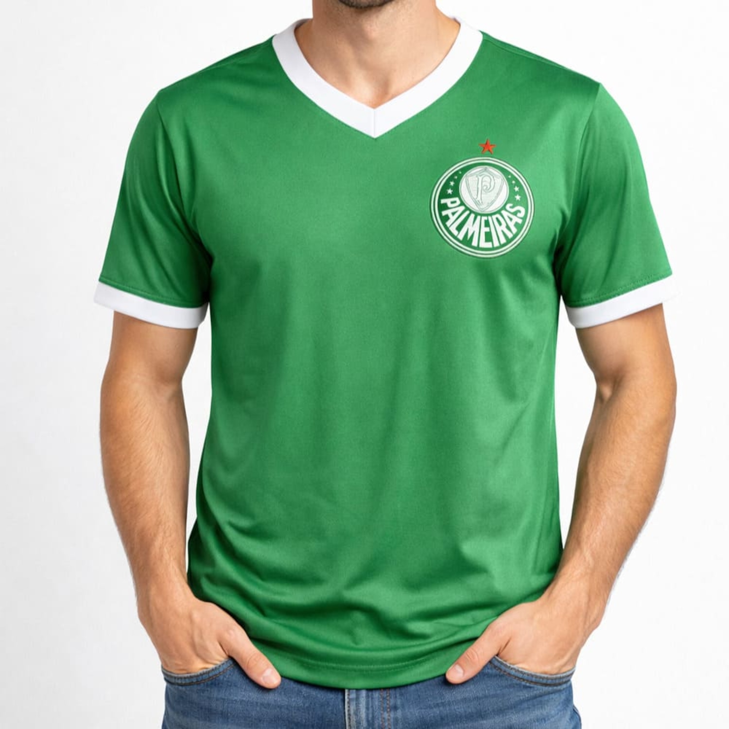 Camiseta do Palmeiras Betel Line Braziline - Masculina - Foto 1