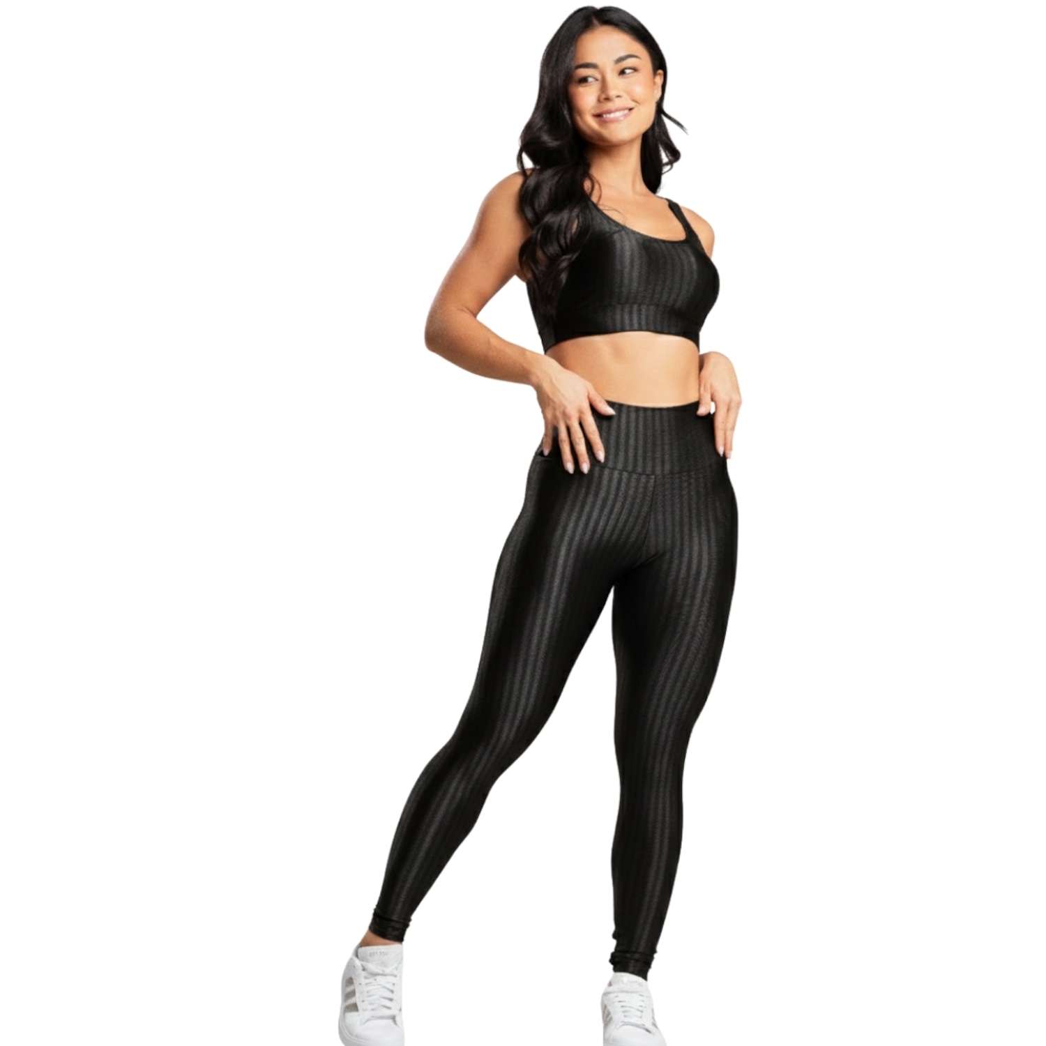 Conjunto Fitness Top e Calça New Zig 3D Vekyo - Foto 1