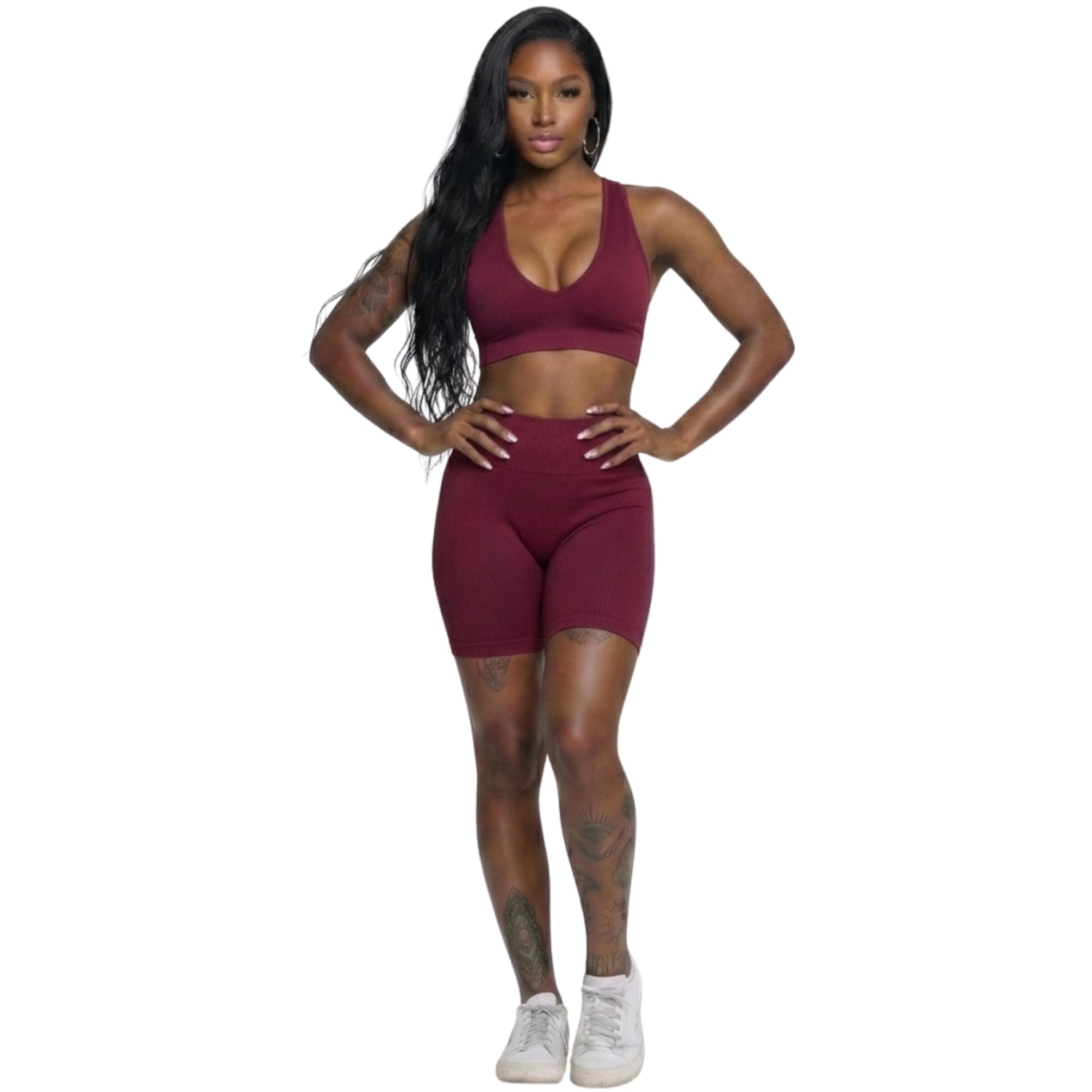 Conjunto Top com Bojo e Bermudinha Vekyo Feminino - Foto 1