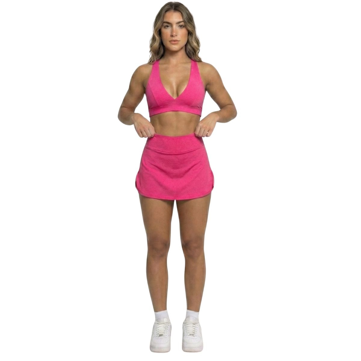Conjunto Top Bojo e Short Saia Vekyo Feminino - Foto 1