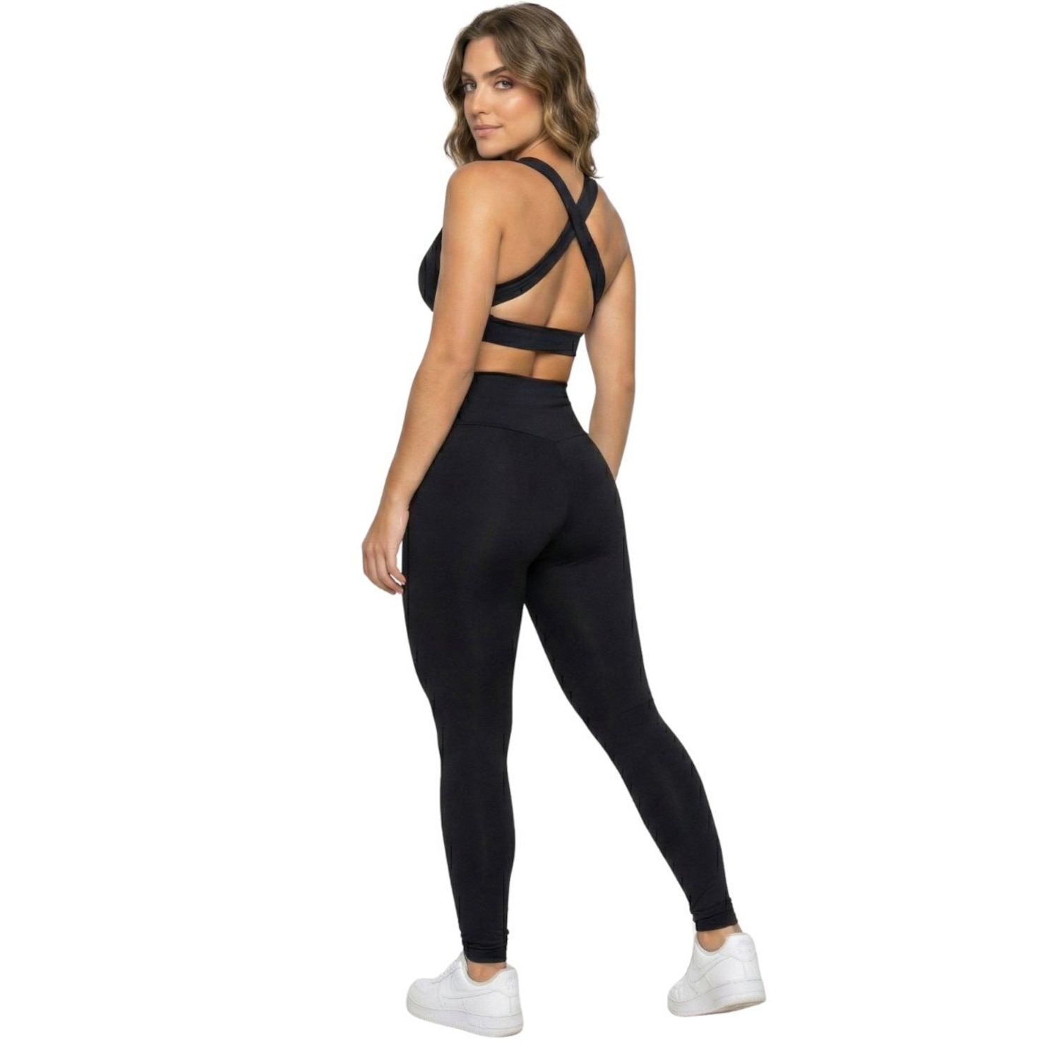 Conjunto Top Bojo Costa Cruzada e Calça Suplex Vekyo Feminino - Foto 3
