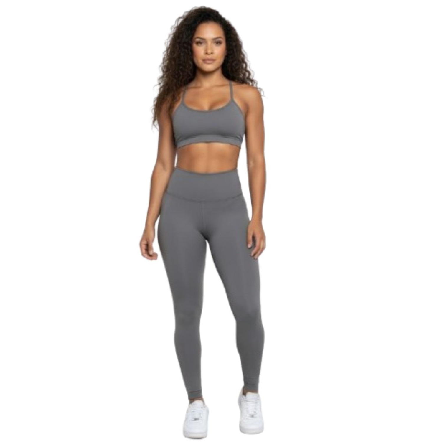 Conjunto Top Alça Fina e Calça Suplex Vekyo Feminino - Foto 1