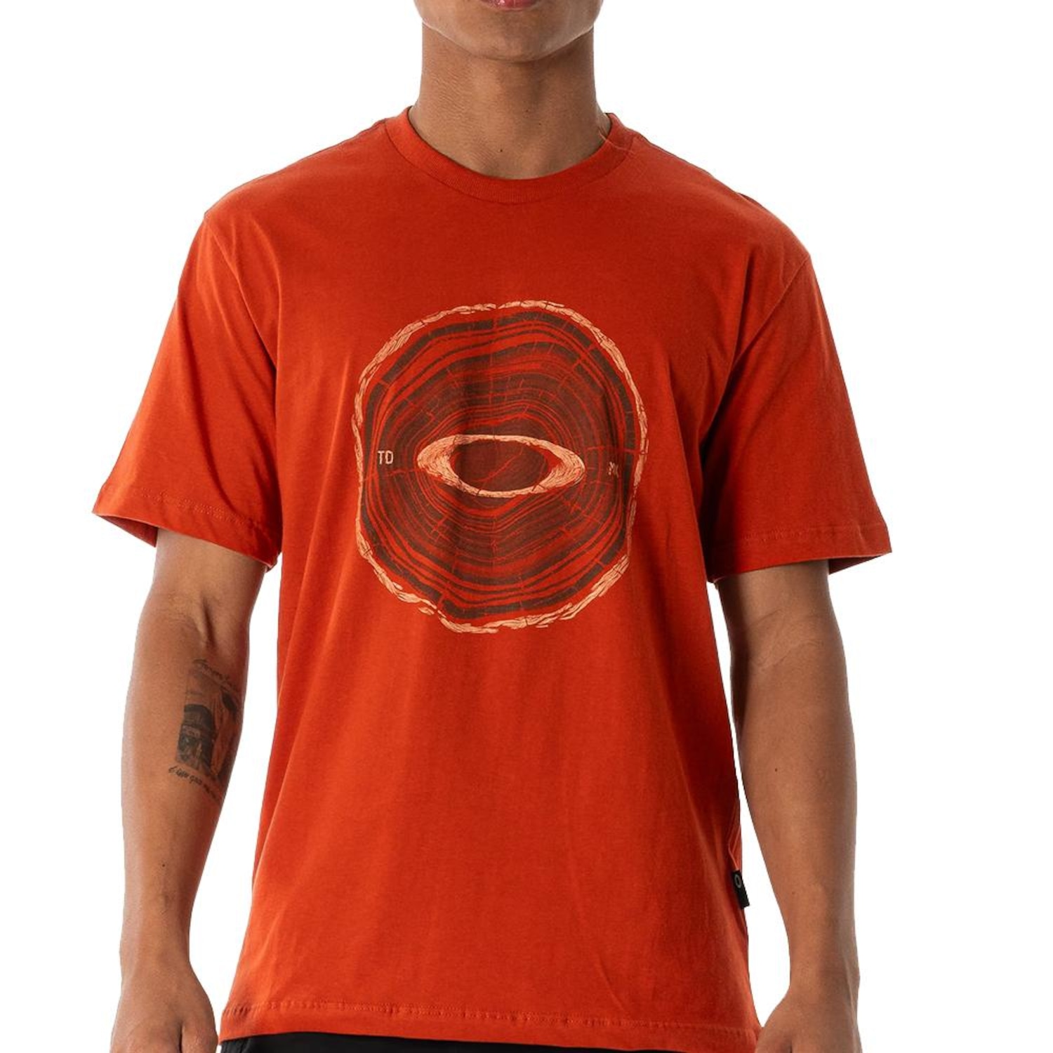 Camiseta Oakley Woody Ellipse SS WT26 Flame Red Masculina - Foto 1
