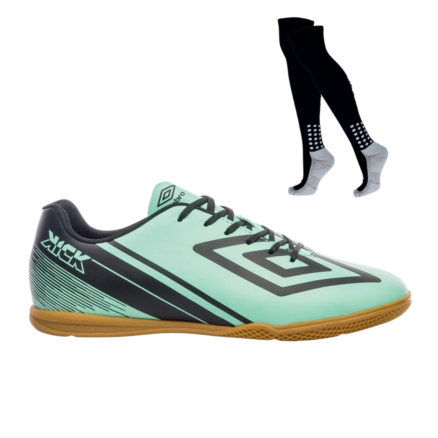 Kit Chuteira Futsal Umbro Kick e Meião Masculino - Foto 1