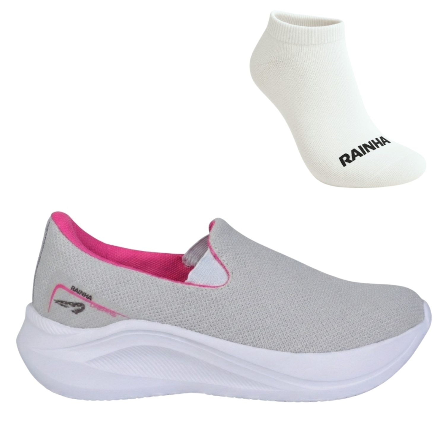 Kit Tênis Rainha Dream V E Meia - Feminino - Foto 1
