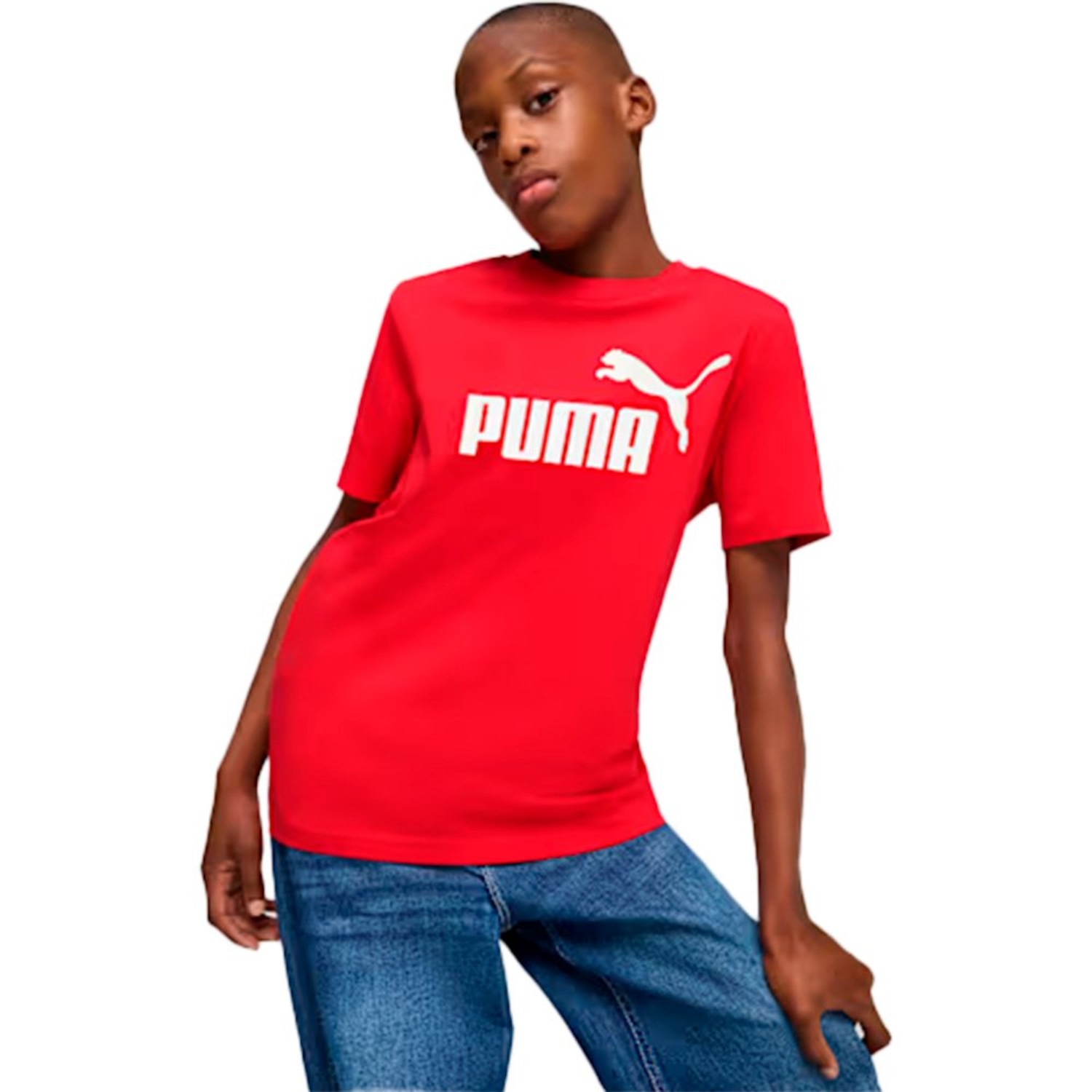 Camiseta Puma ESS No. 1 Logo Tee Infantil Masculina - Foto 1