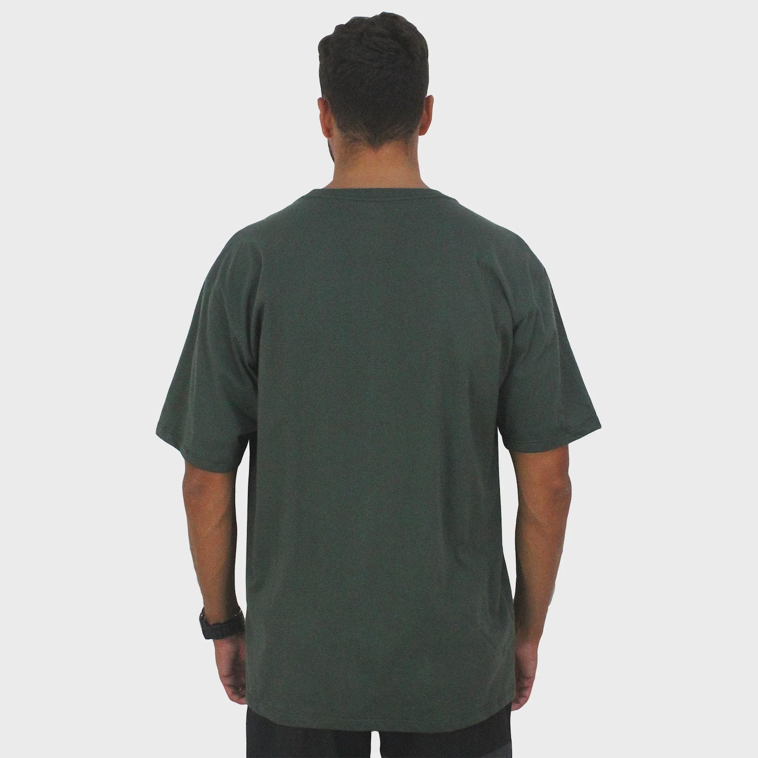 Camiseta Extra Grande Hang Loose Typo Verde - Masculina - Foto 3