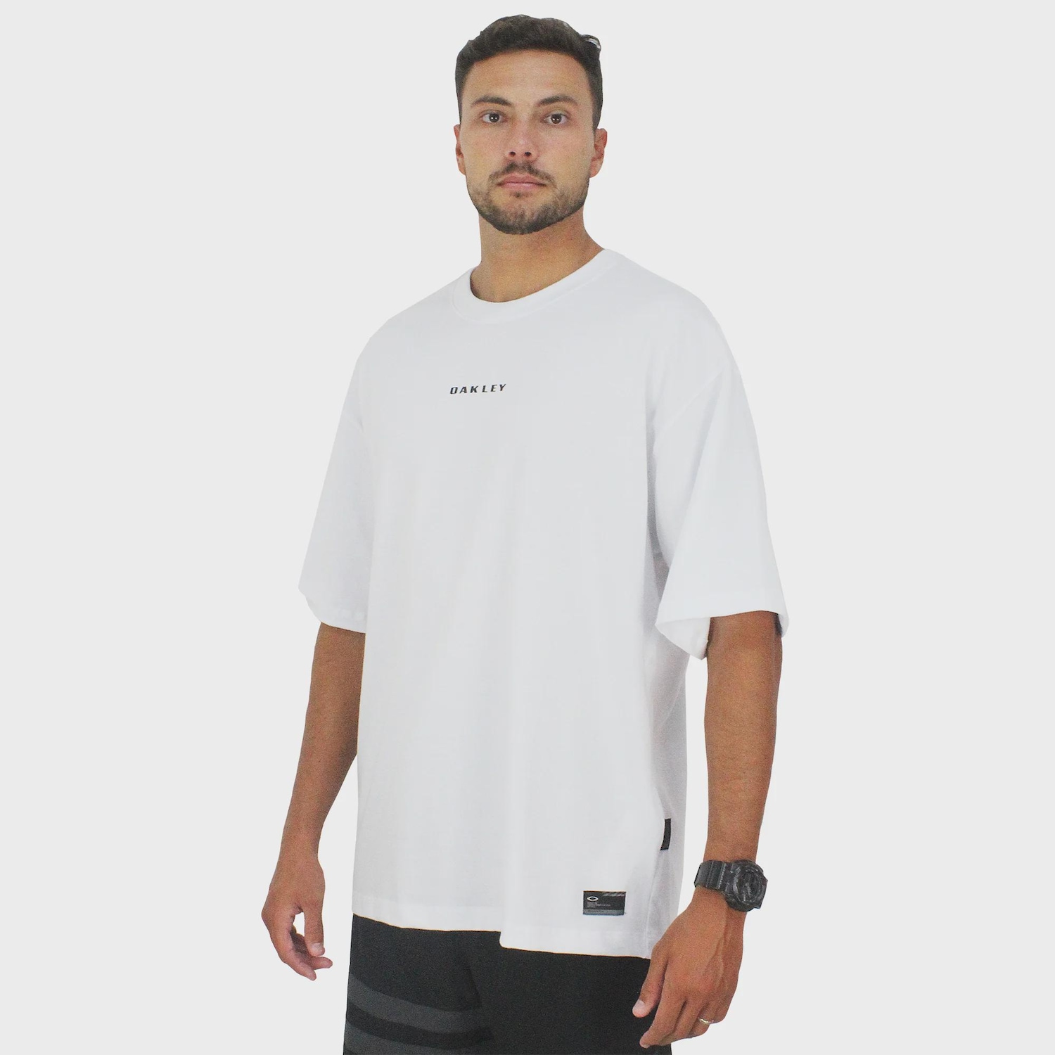 Camiseta Oakley Big Skull Branca - Masculina - Foto 1