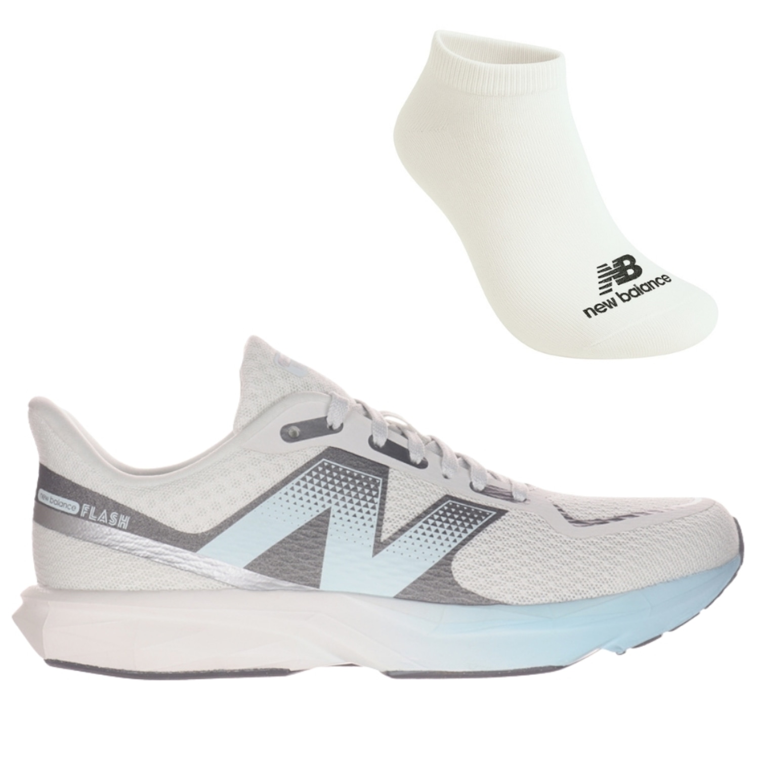 Kit Tênis New Balance Dynasoft Flash V7 e Meia - Feminino - Foto 1