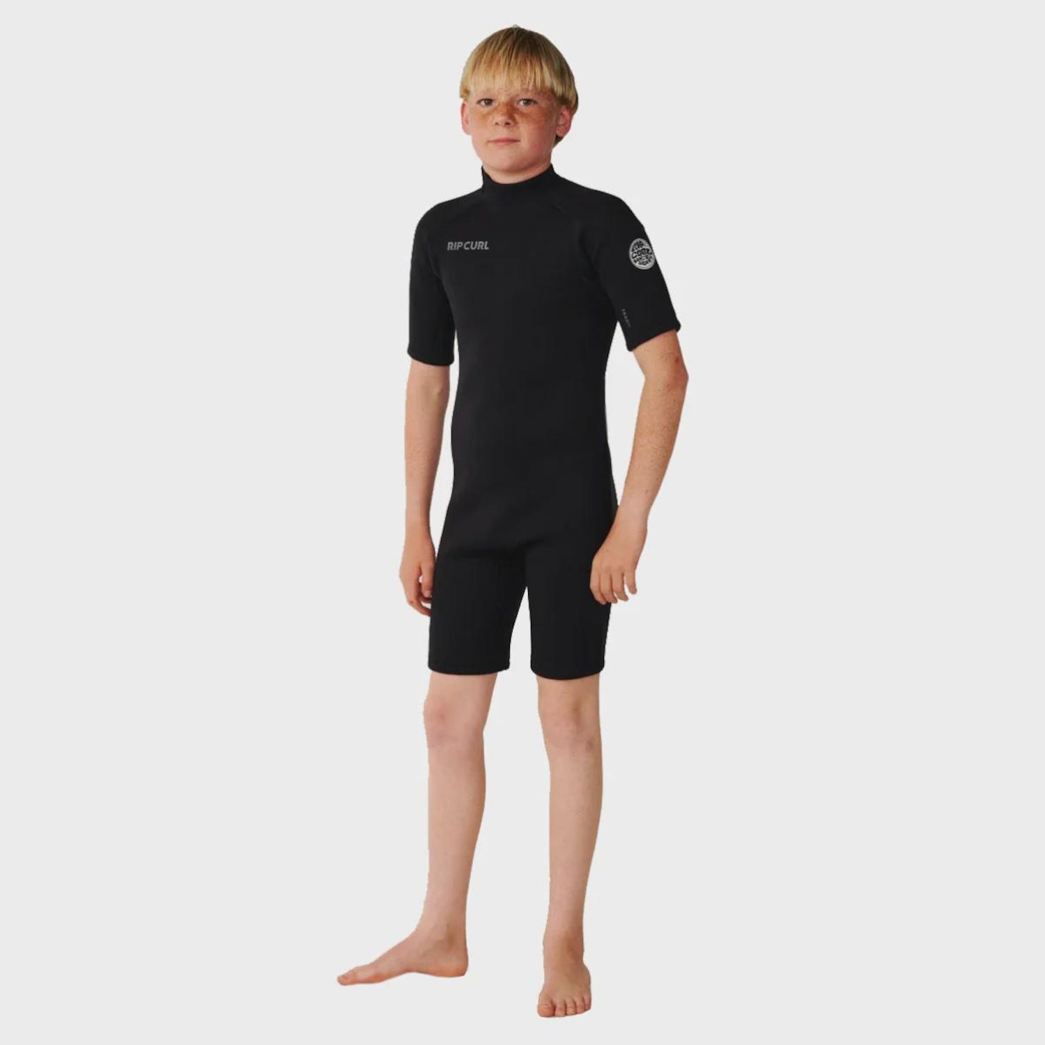 Short John Rip Curl Back Zip Black Infantil Trad 2/2mm - Foto 1
