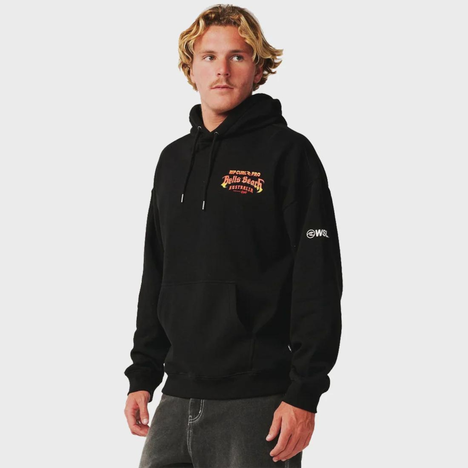 Moletom Masculino Rip Curl Bells Beach Pro Black Importado - Foto 1