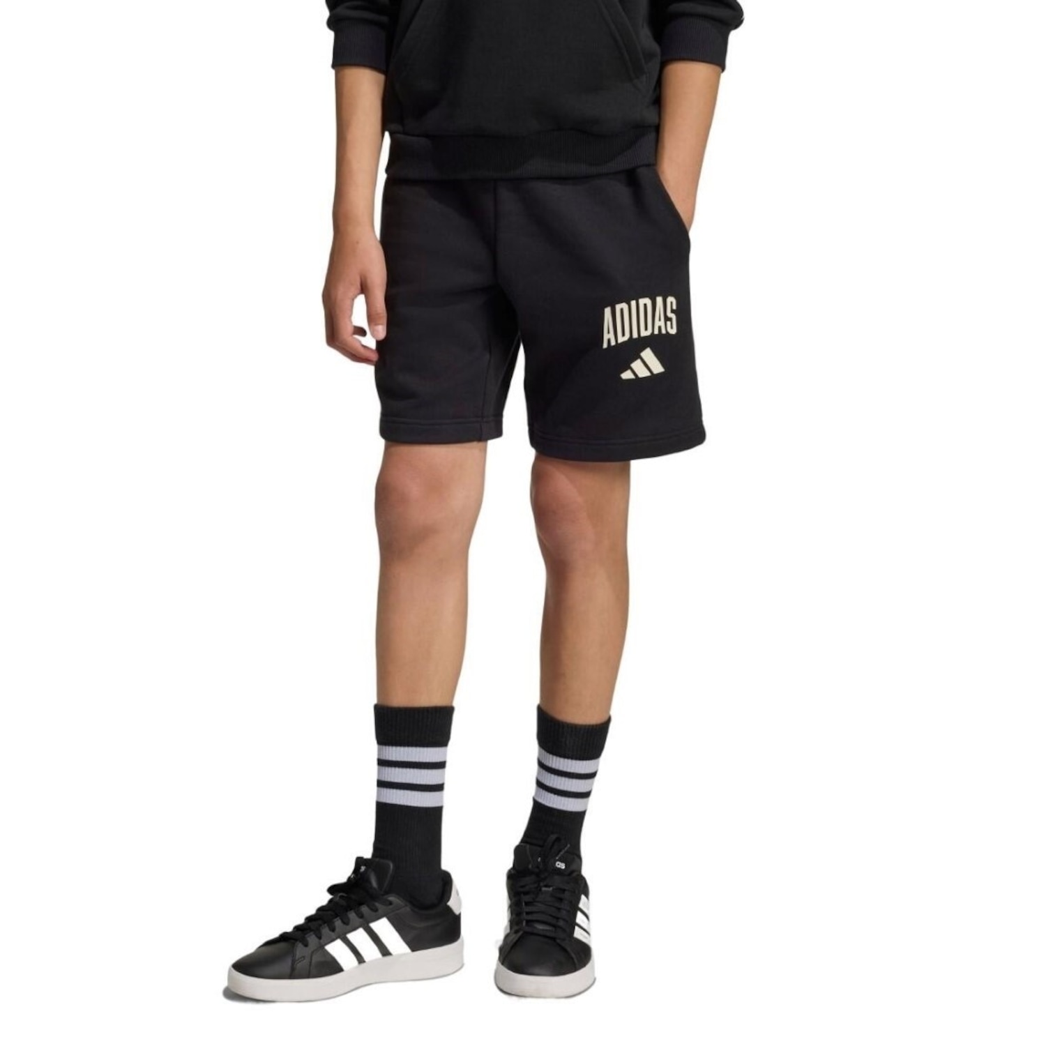 Short adidas Seasonals Collegiate Typography Infantil - Foto 1