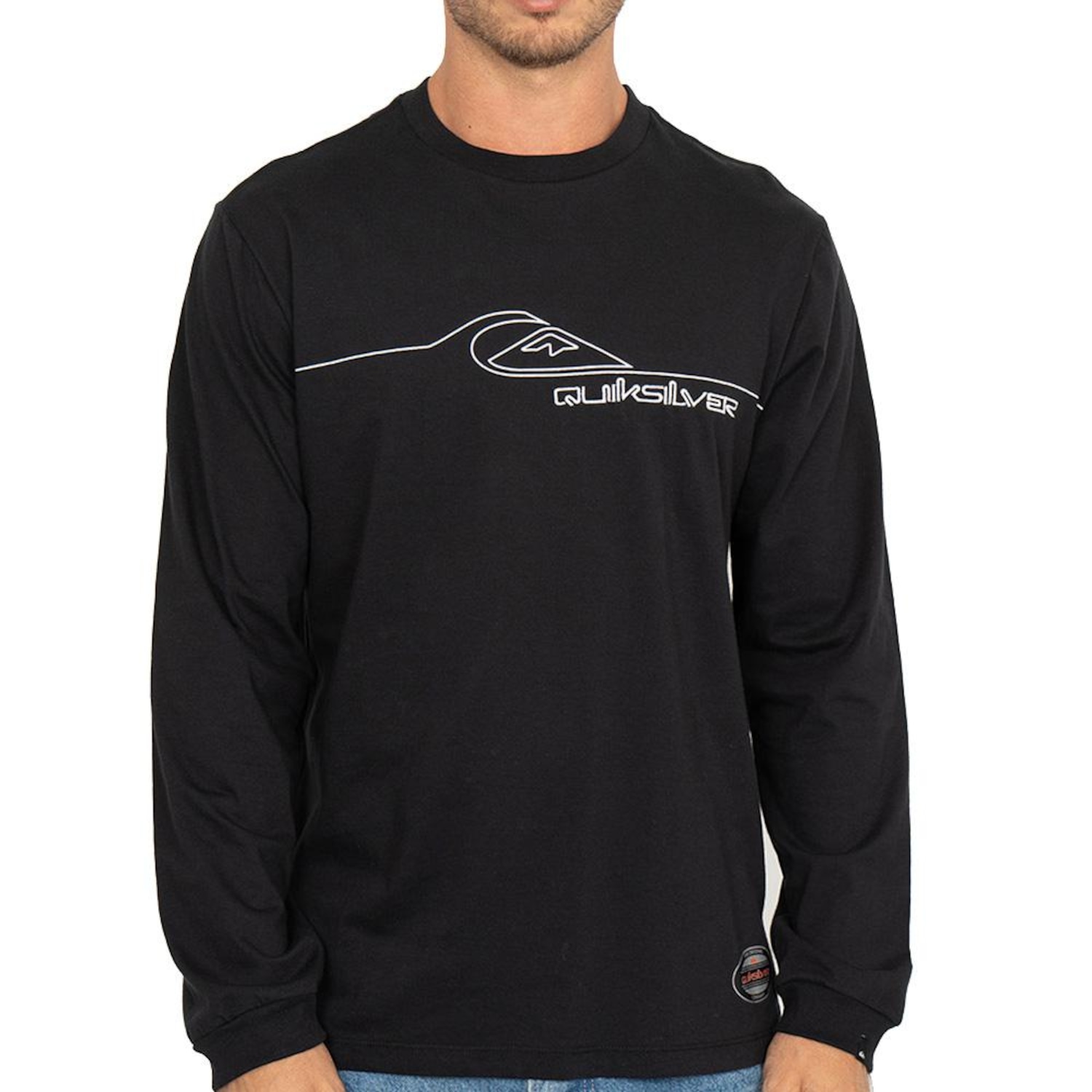 Camiseta Manga Longa Quiksilver New Lines - Masculina - Foto 1