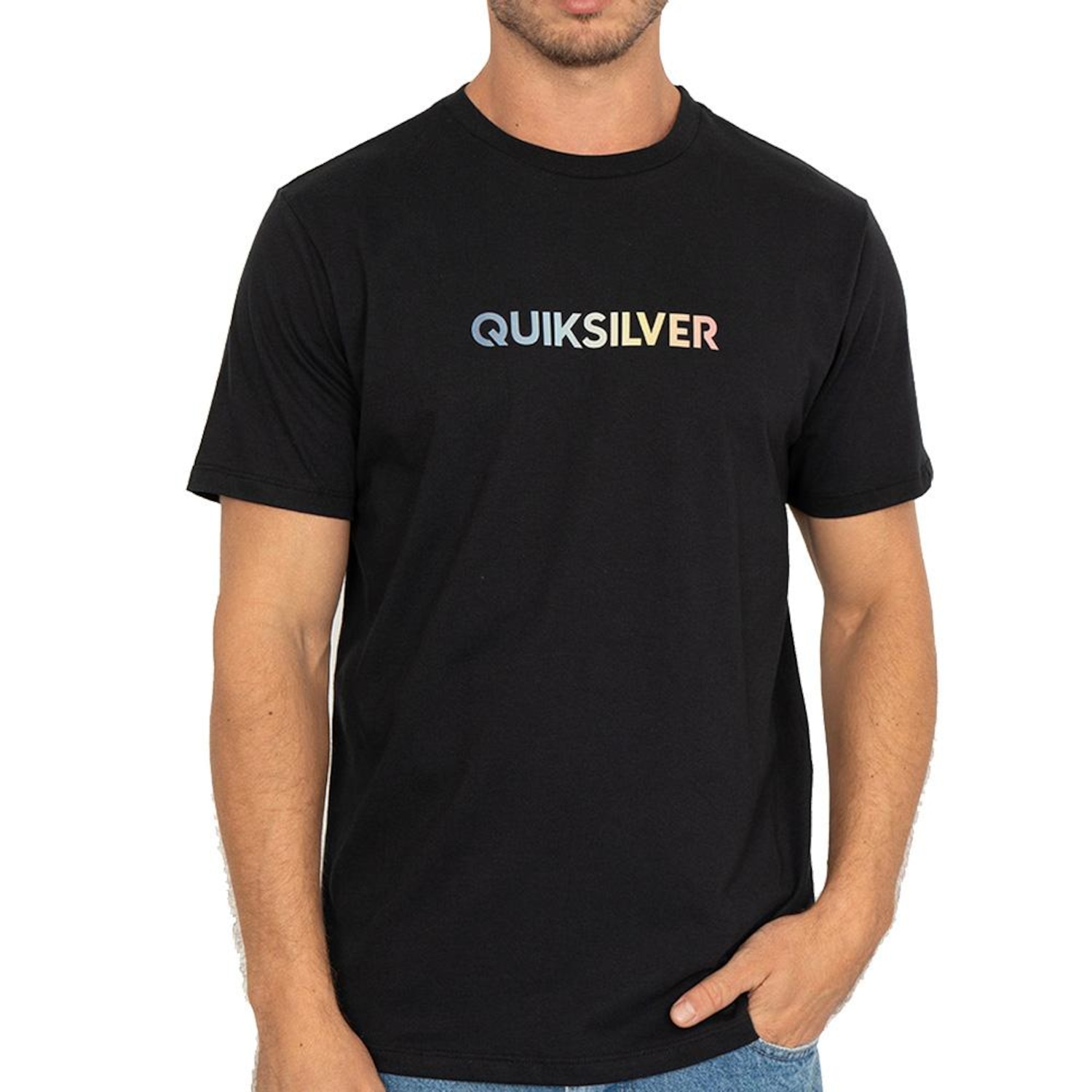 Camiseta Quiksilver Gradient Type Antique - Masculina - Foto 1