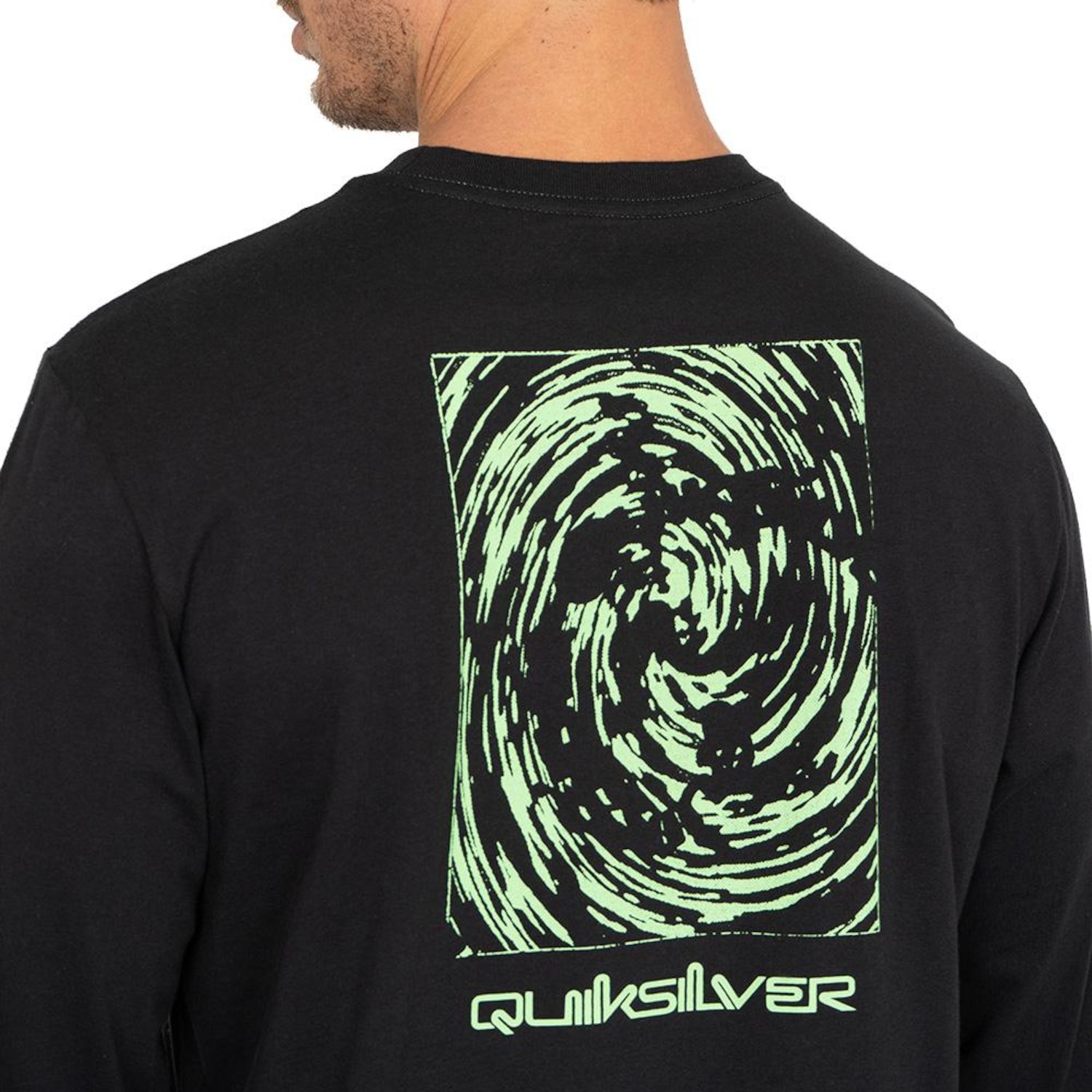 Camiseta Manga Longa Quiksilver ML Domed Logo Flaming Heat - Masculina - Foto 4