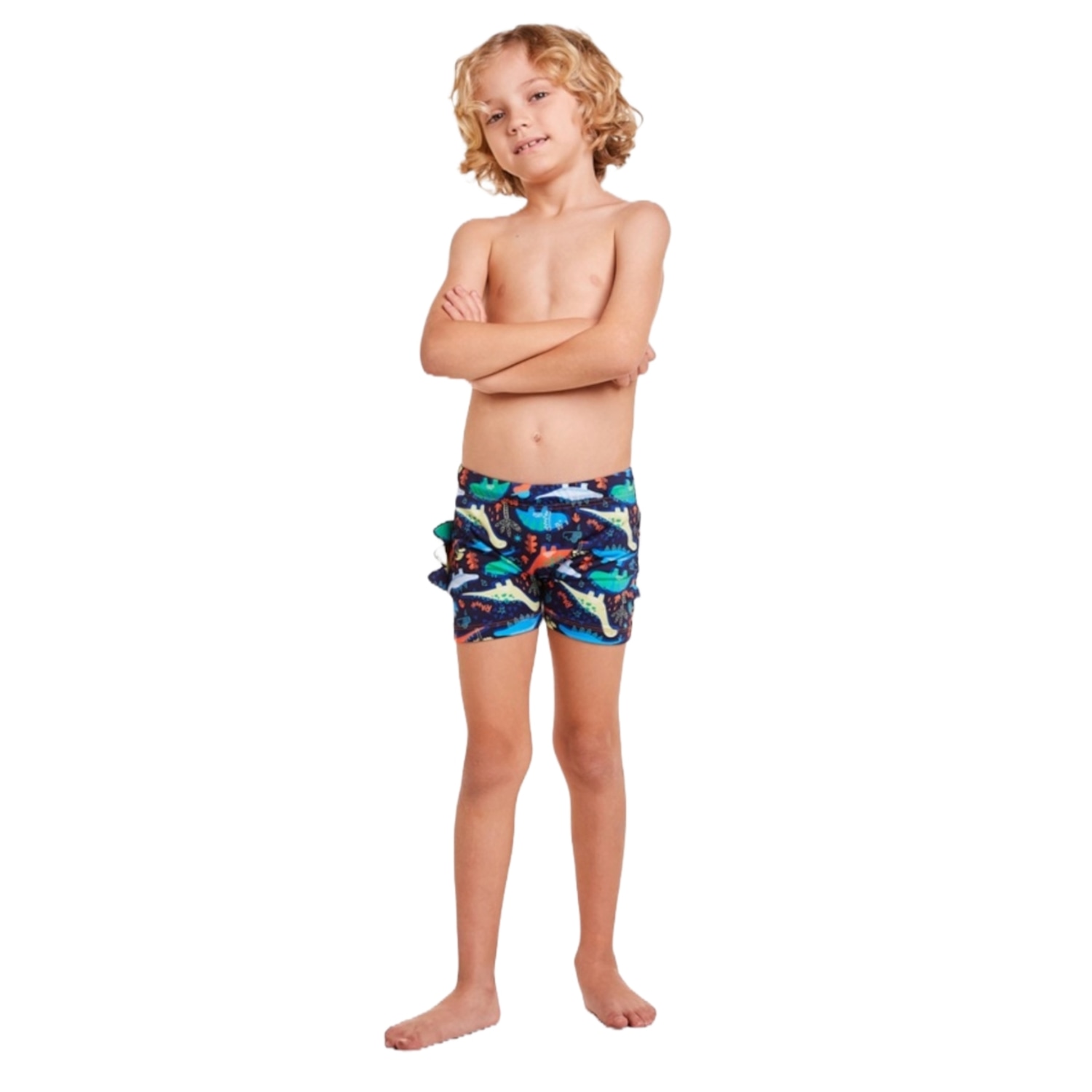Shorts Dino Tip Top Com Estampa - Infantil - Foto 1