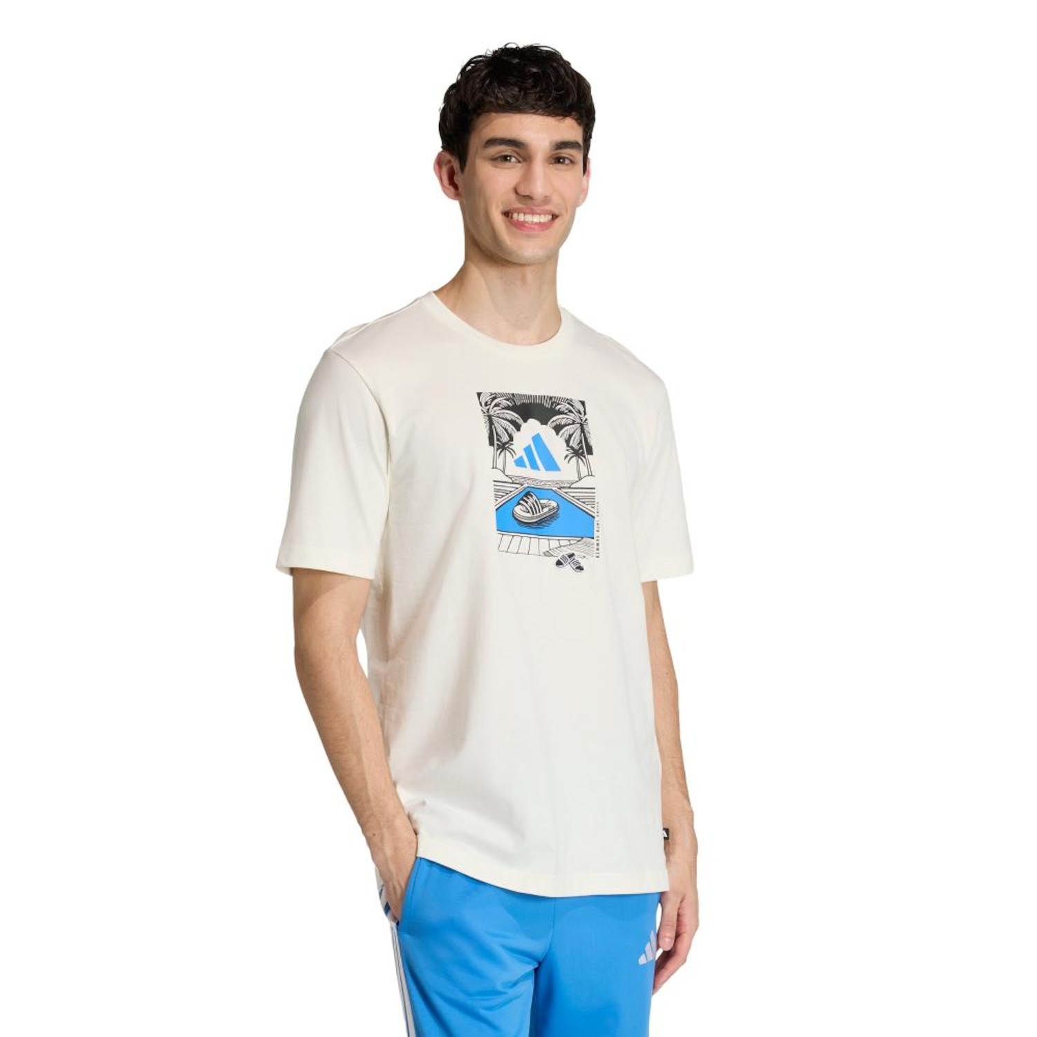 Camiseta Adidas Summer Slides Relax Masculina - Foto 1