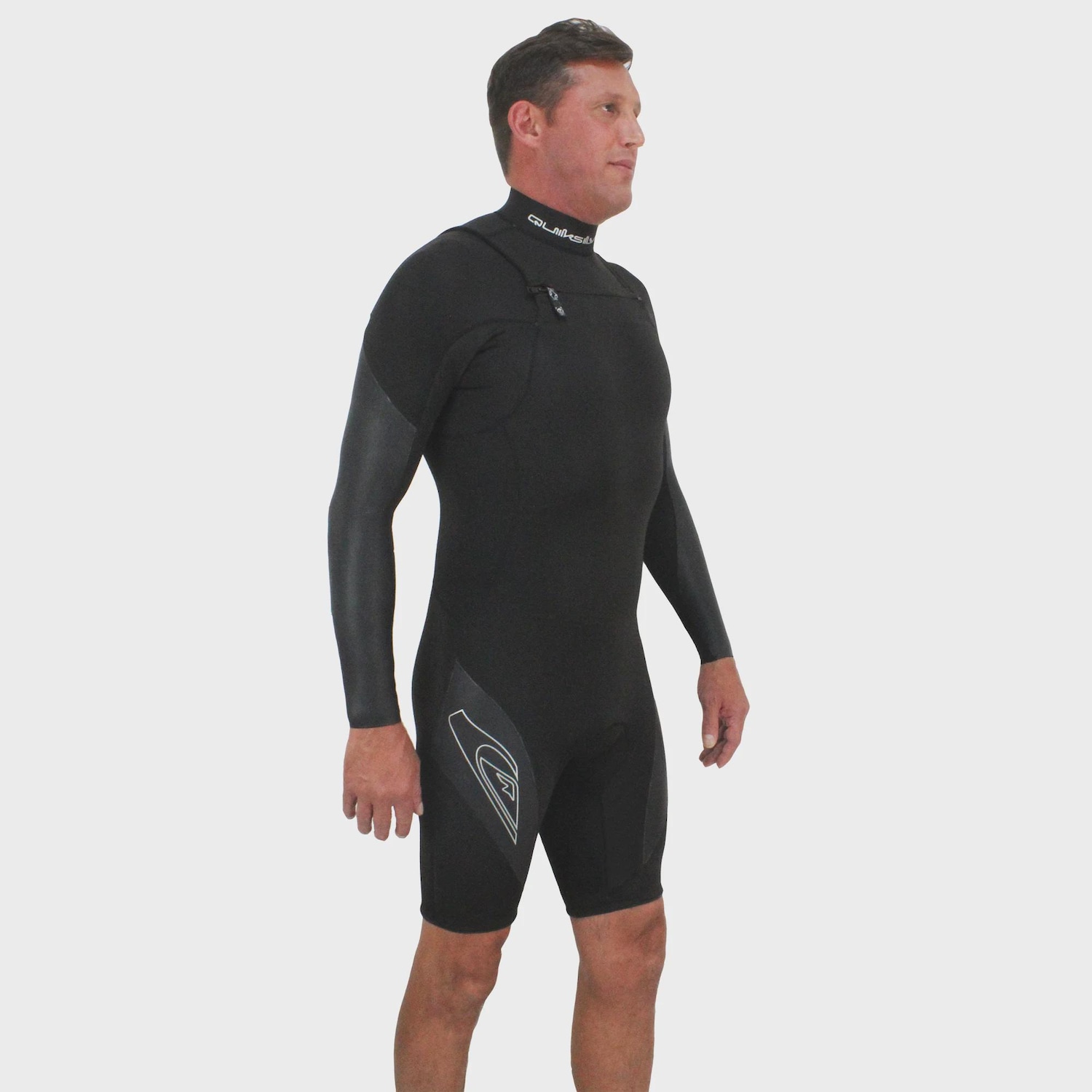 Short John Masculino Mercury Spring Chest Zip Black Importado Quiksilver 2/2mm - Foto 3