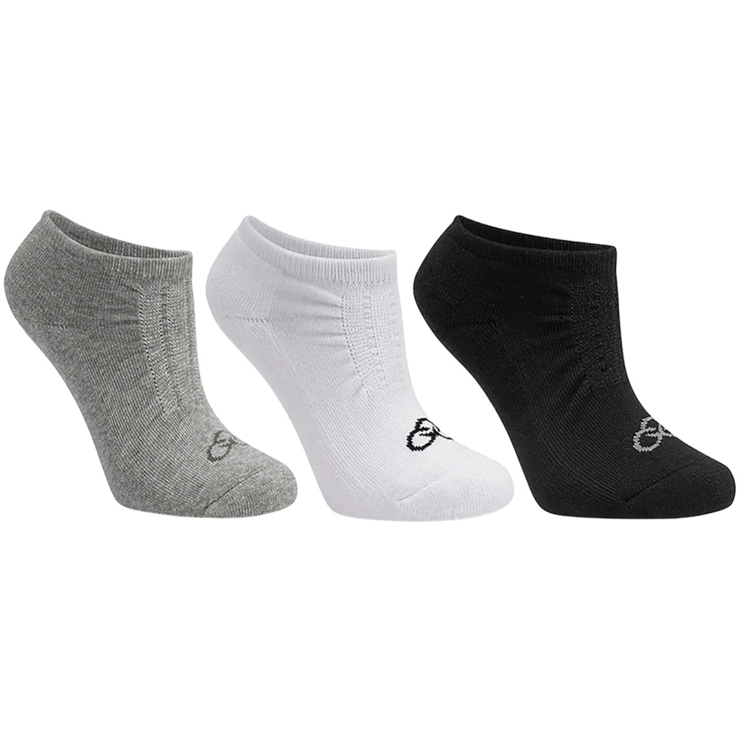 Kit 3 Pares de Meia Cano Invisível Olympikus Esportiva Atoalhada Feminina - Foto 1