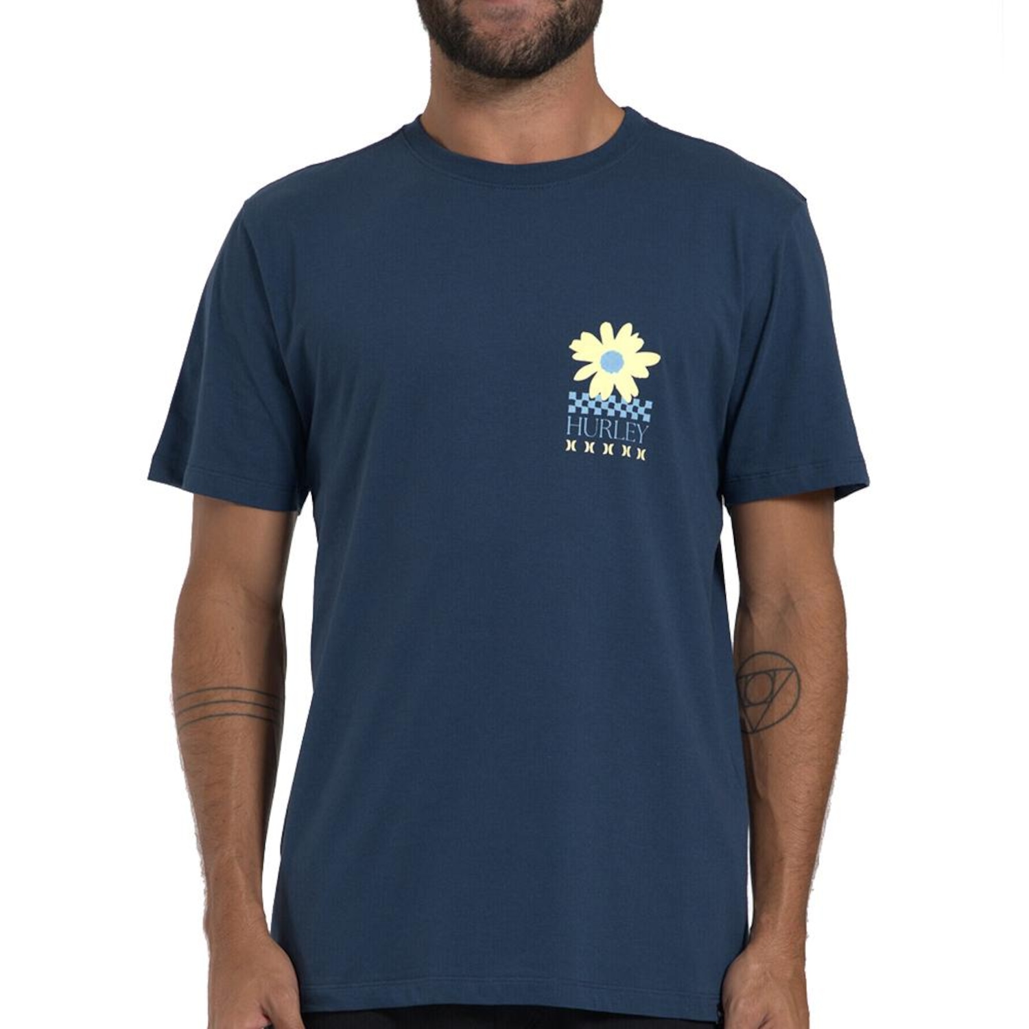 Camiseta Hurley New Flower - Masculina - Foto 1