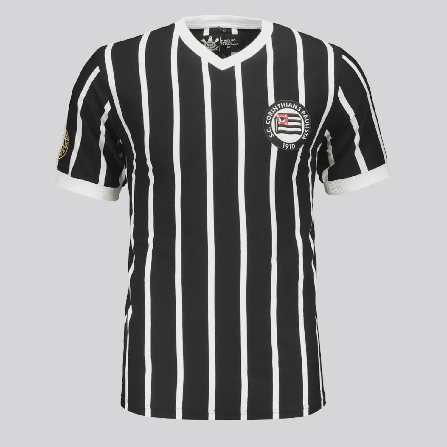 Camisa Corinthians Retrô 1910 Listrada FutFanatics Masculina - Foto 4