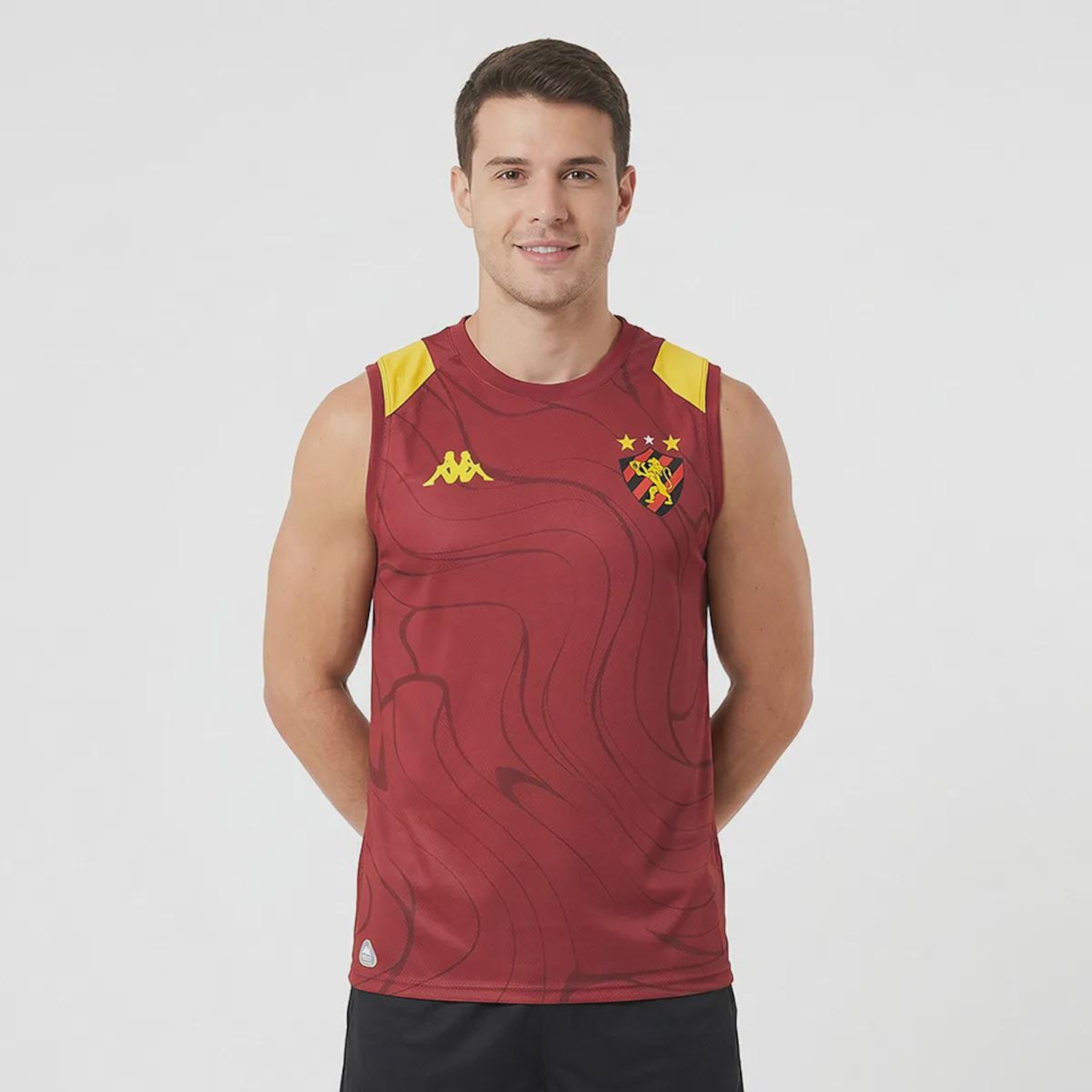 Camiseta Regata Sport Recife 2026 Treino Comissão Kappa Masculina - Foto 1